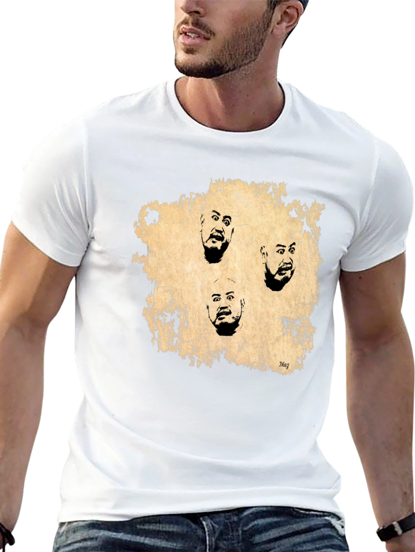 Expressionist Faces Graphic Tee - Black