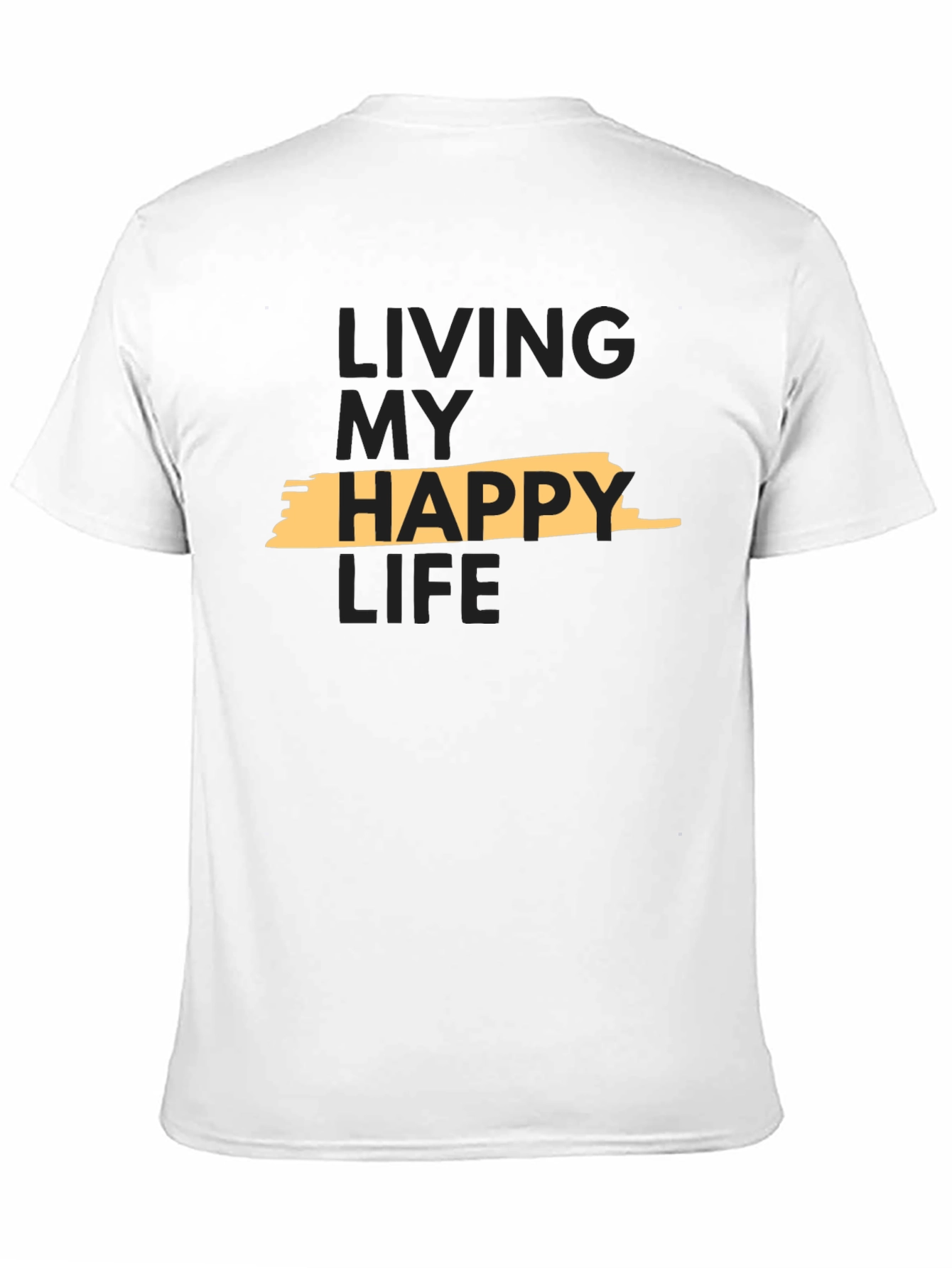 Living My Happy Life Graphic Tee - Black