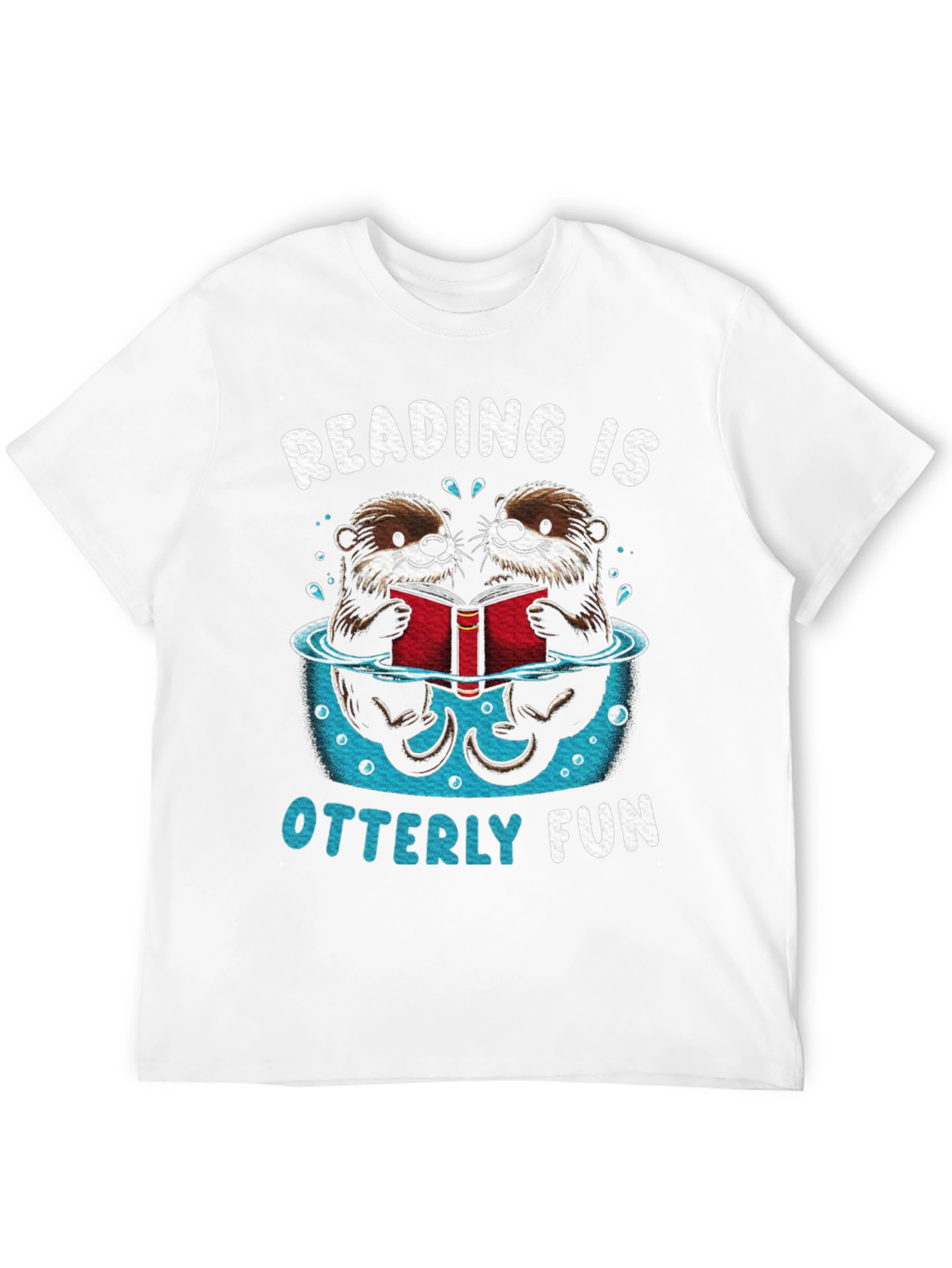 Reading Otters Black Graphic Tee - Otterly Fun!