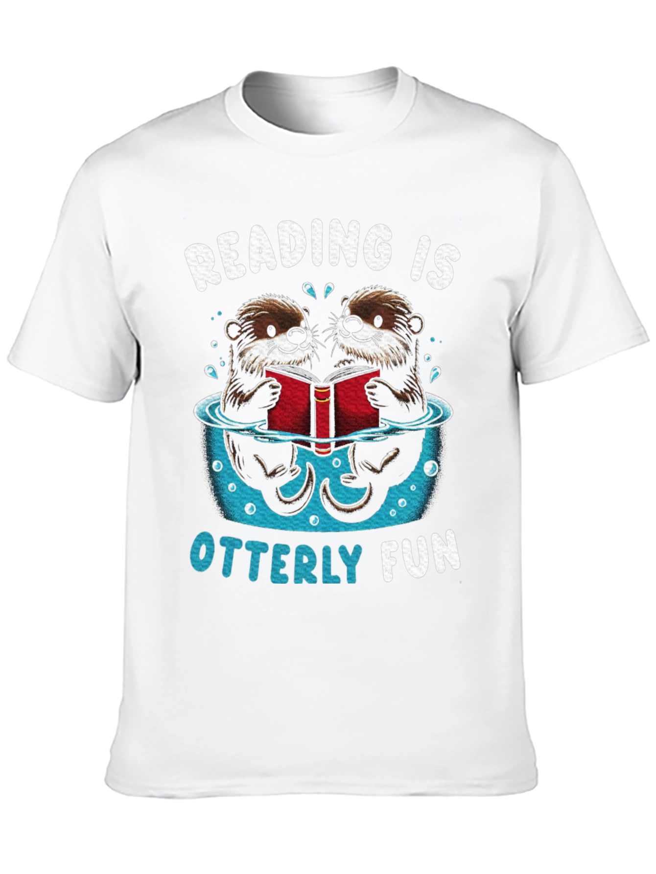 Reading Otters Black Graphic Tee - Otterly Fun!