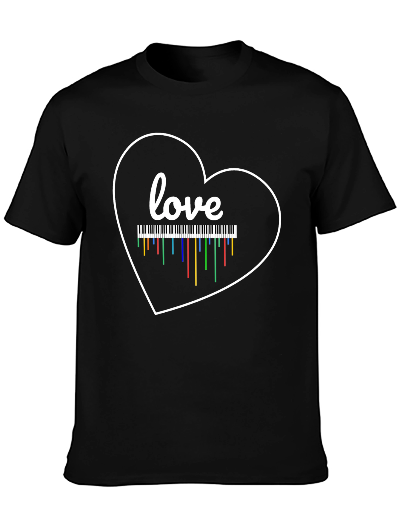 Love Piano Heart T-Shirt Music Teacher Gift