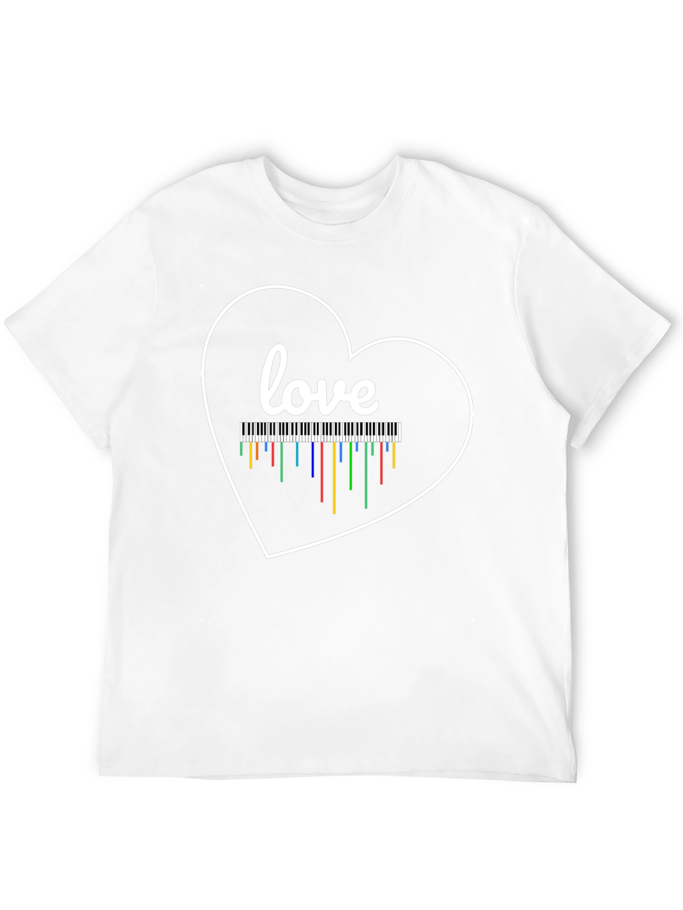 Love Piano Heart T-Shirt Music Teacher Gift