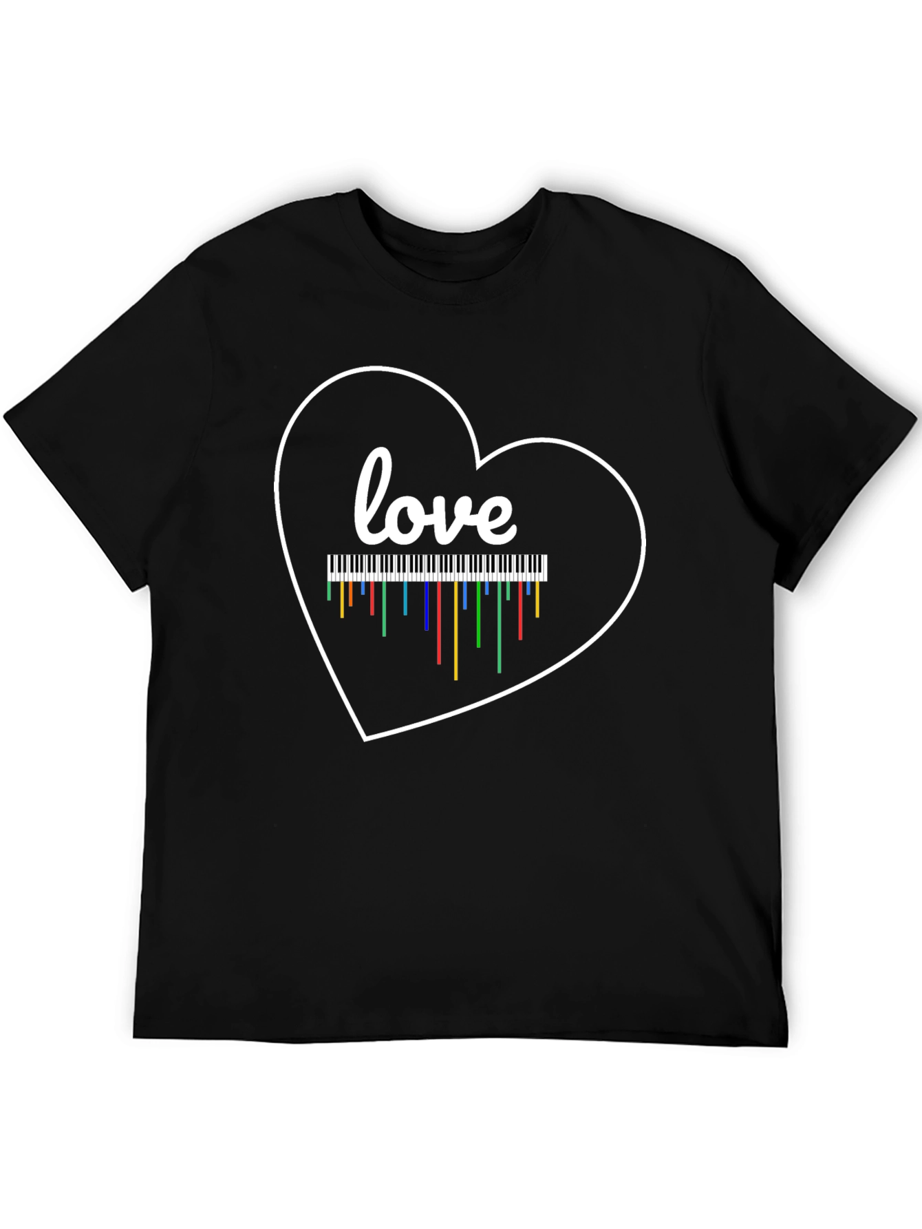 Love Piano Heart T-Shirt Music Teacher Gift