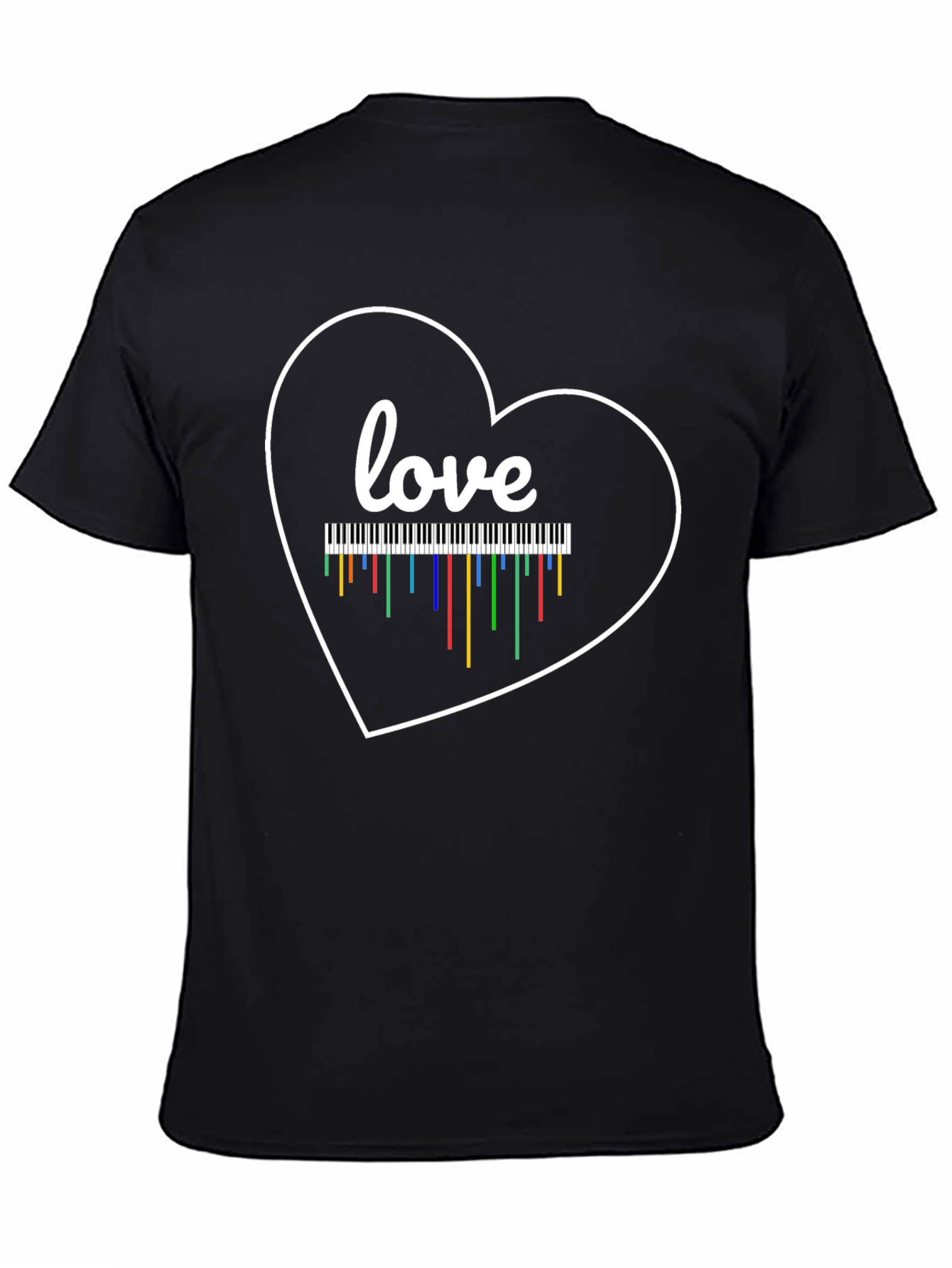 Love Piano Heart T-Shirt Music Teacher Gift