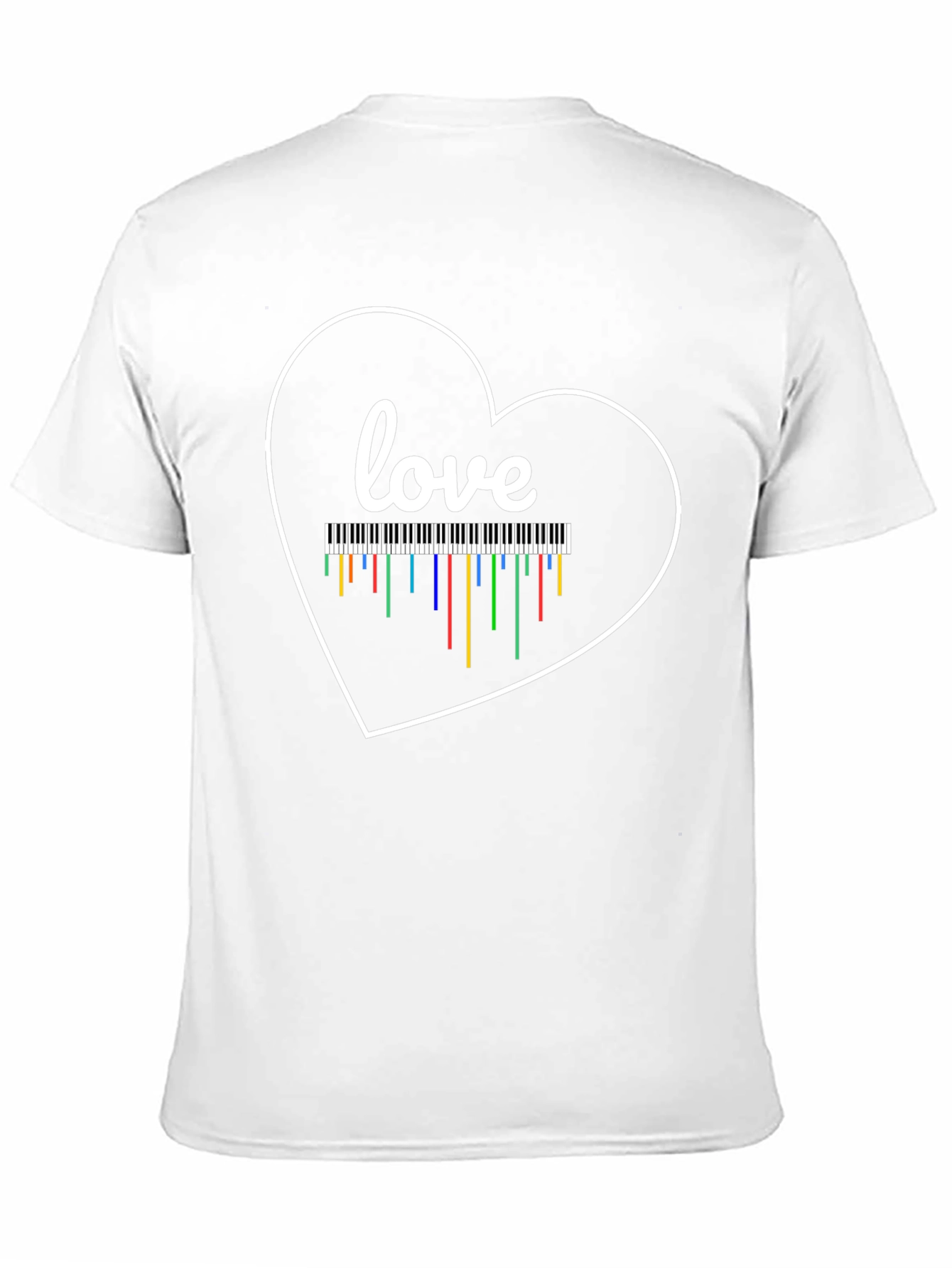 Love Piano Heart T-Shirt Music Teacher Gift