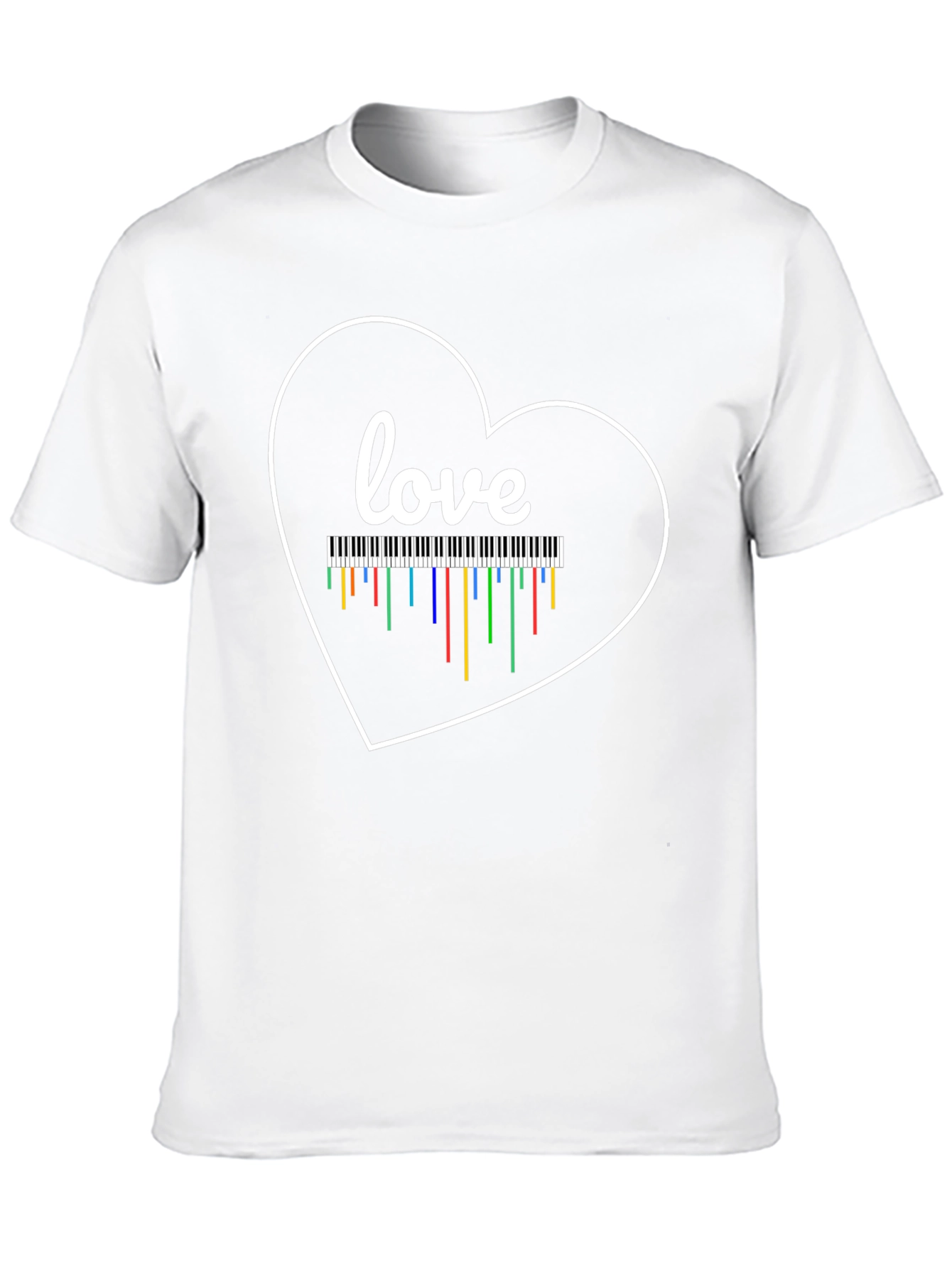 Love Piano Heart T-Shirt Music Teacher Gift