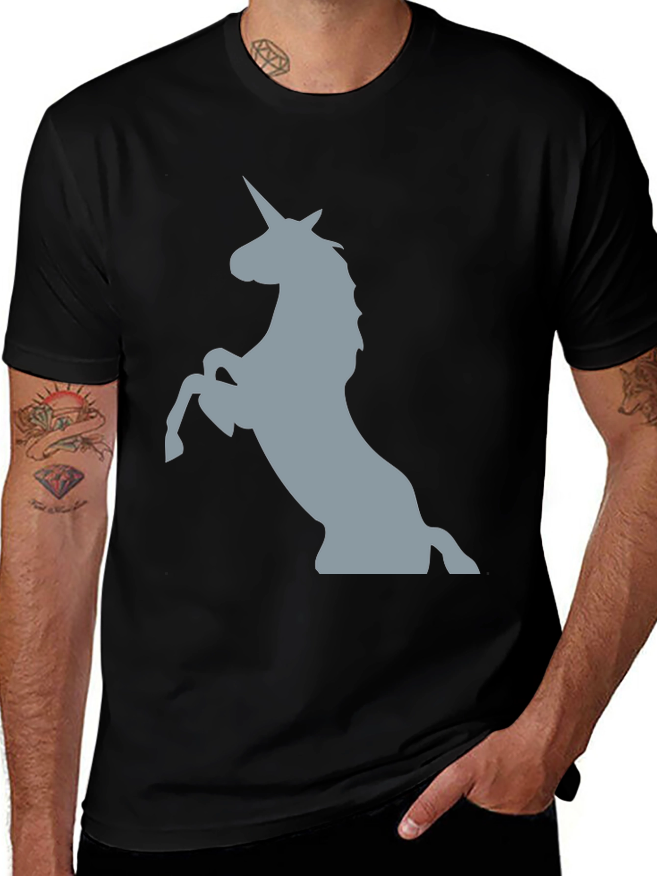 Unicorn Graphic Tee - Black