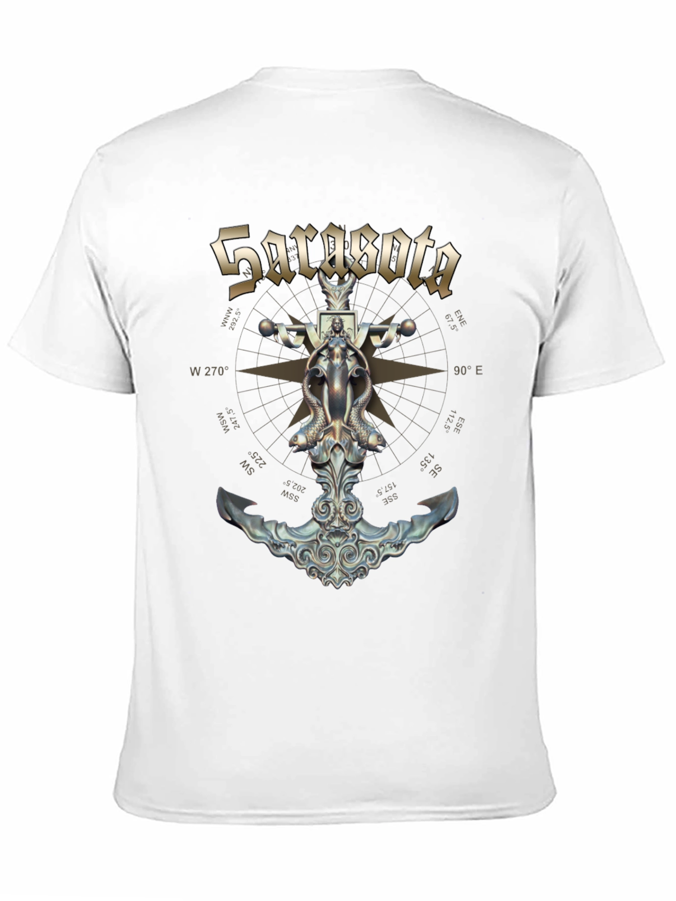 Sarasota Compass Anchor Graphic T-Shirt