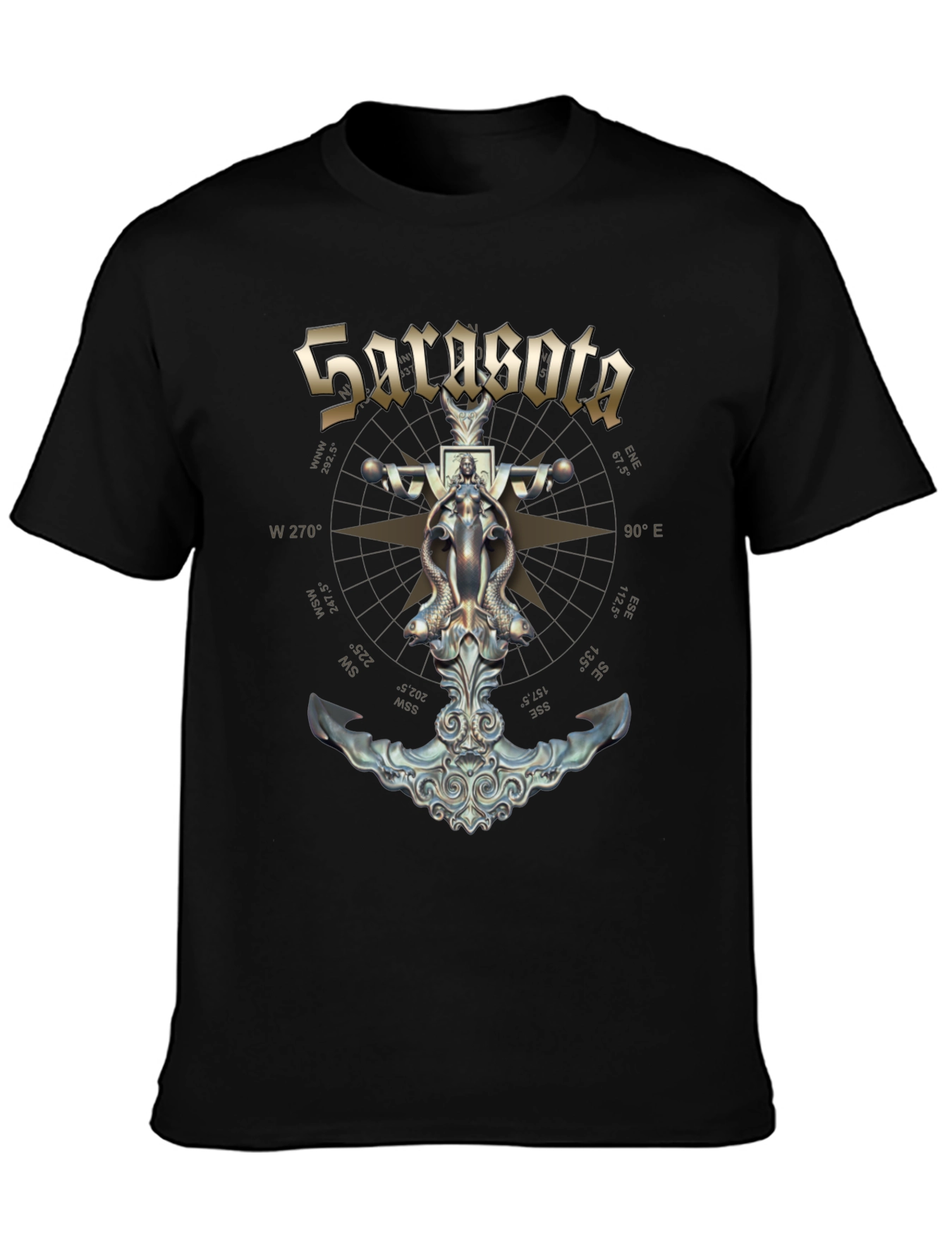 Sarasota Compass Anchor Graphic T-Shirt