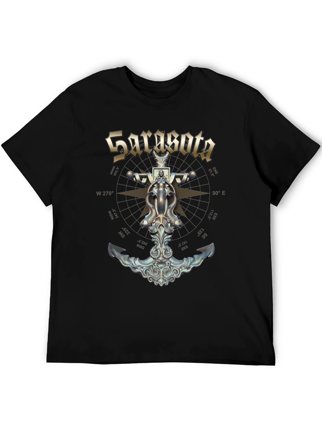 Sarasota Compass Anchor Graphic T-Shirt