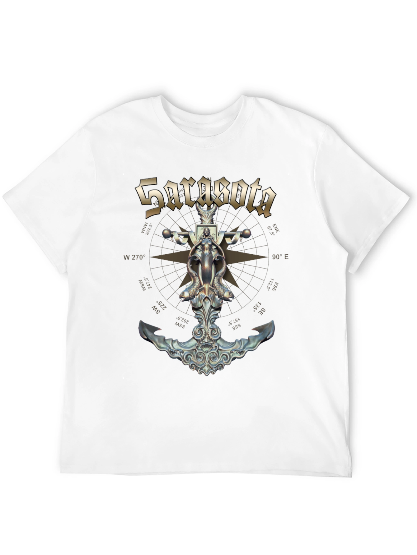 Sarasota Compass Anchor Graphic T-Shirt