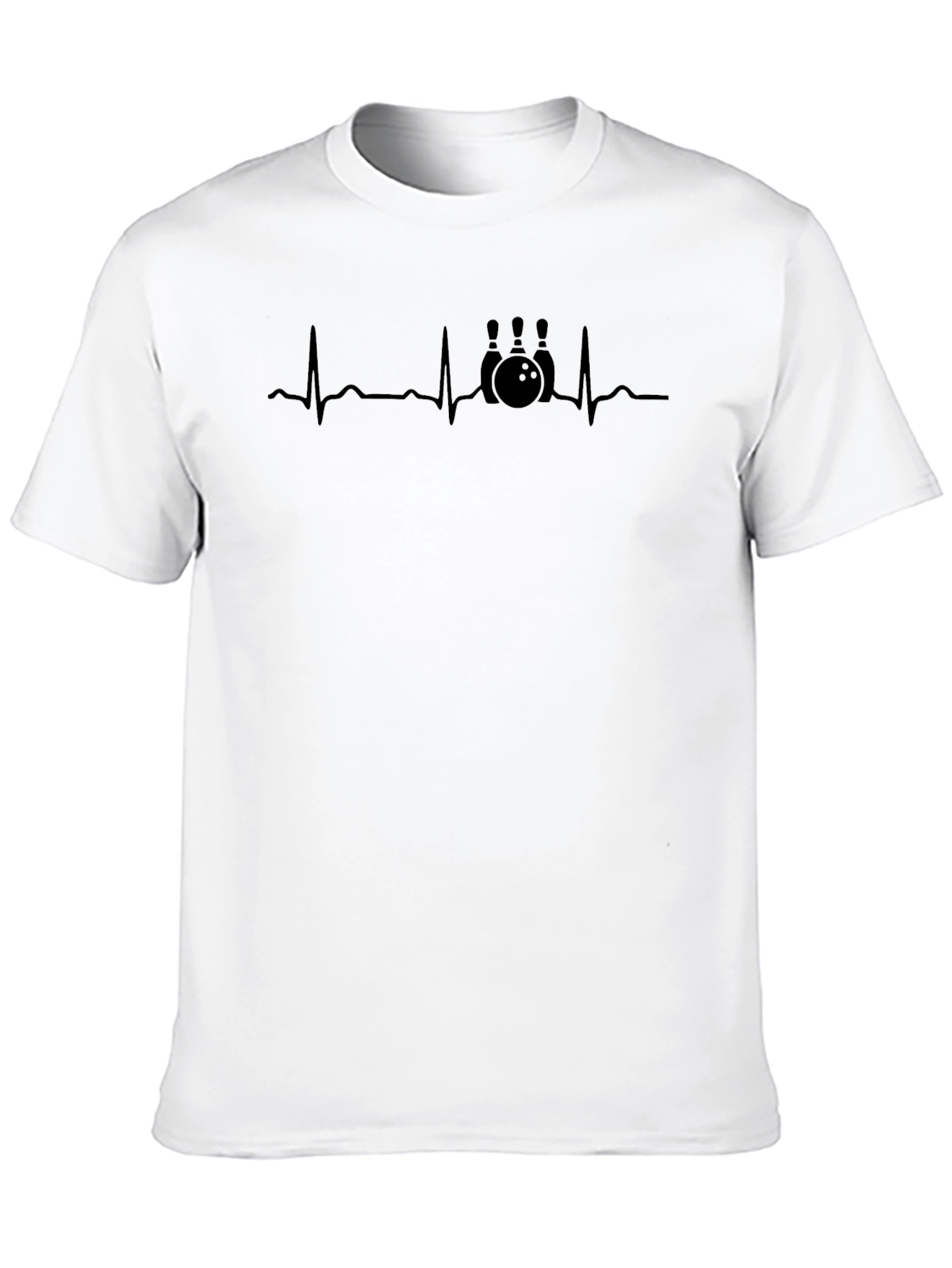 Bowling Heartbeat T-Shirt - Strike Up Style!