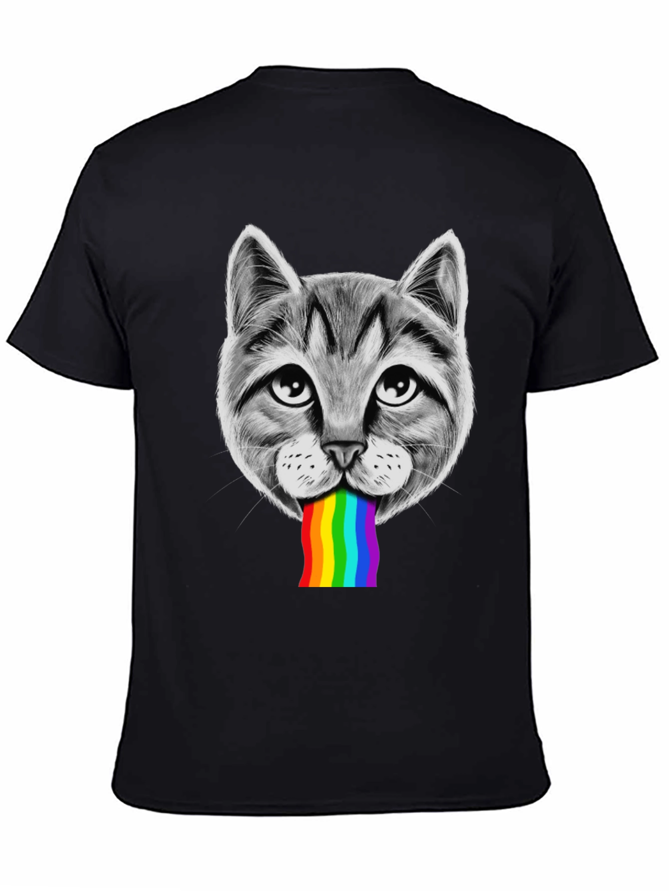 Cat Rainbow Puke T-Shirt - Pride Style