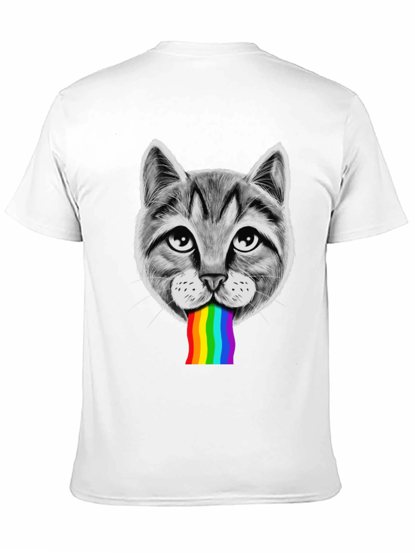 Cat Rainbow Puke T-Shirt - Pride Style