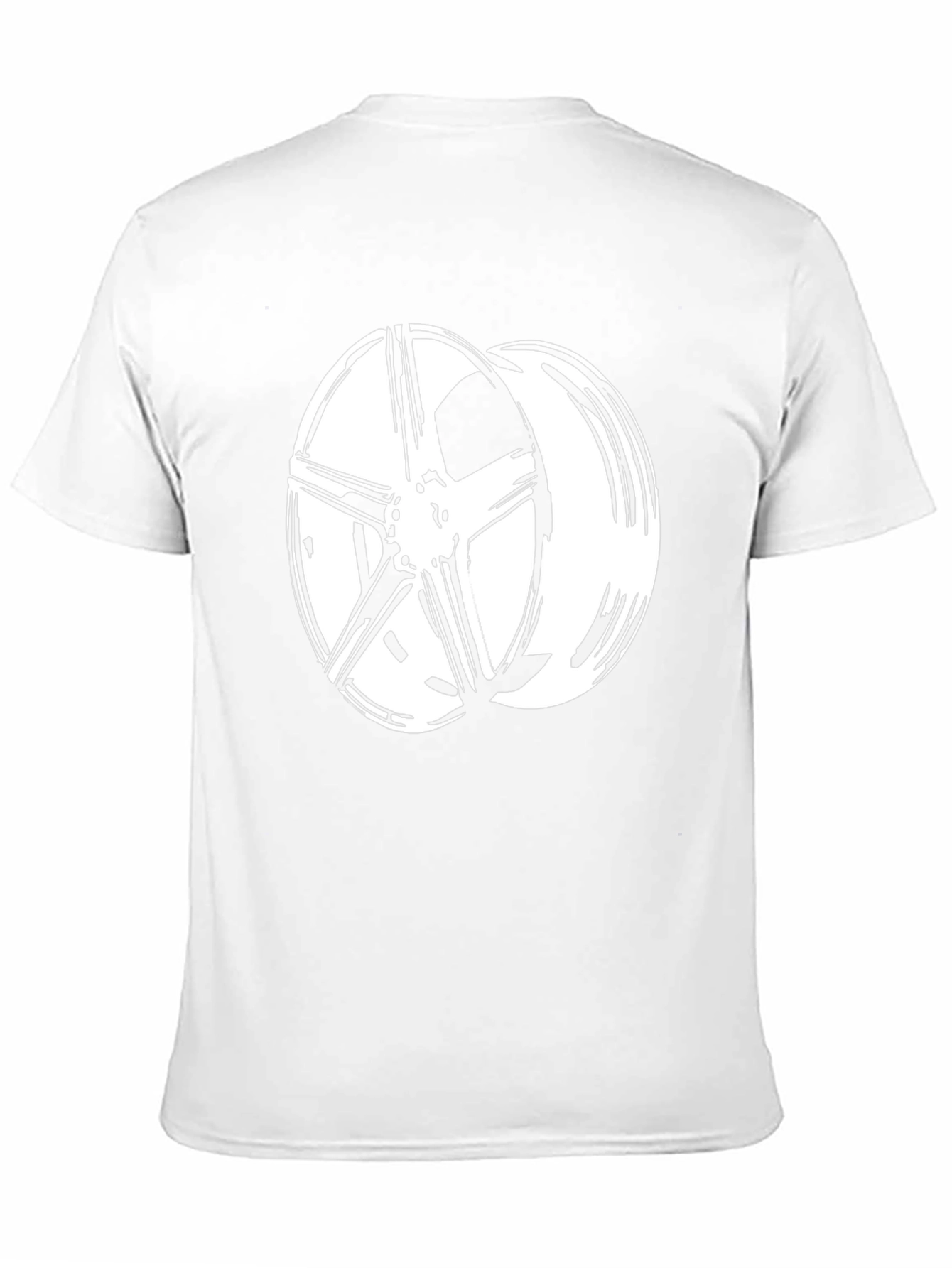 Black Wheel Design T-Shirt