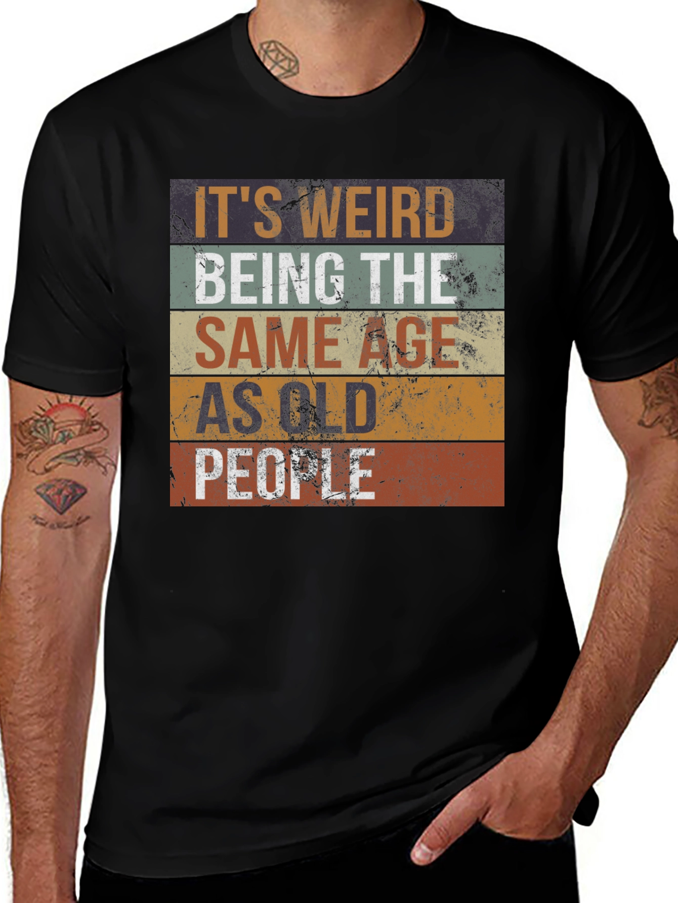 Funny Same Age as Old People Graphic T-Shirt