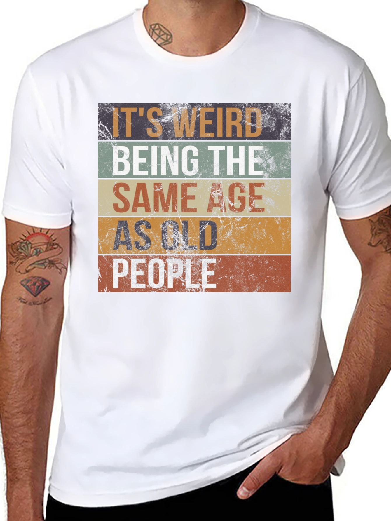 Funny Same Age as Old People Graphic T-Shirt