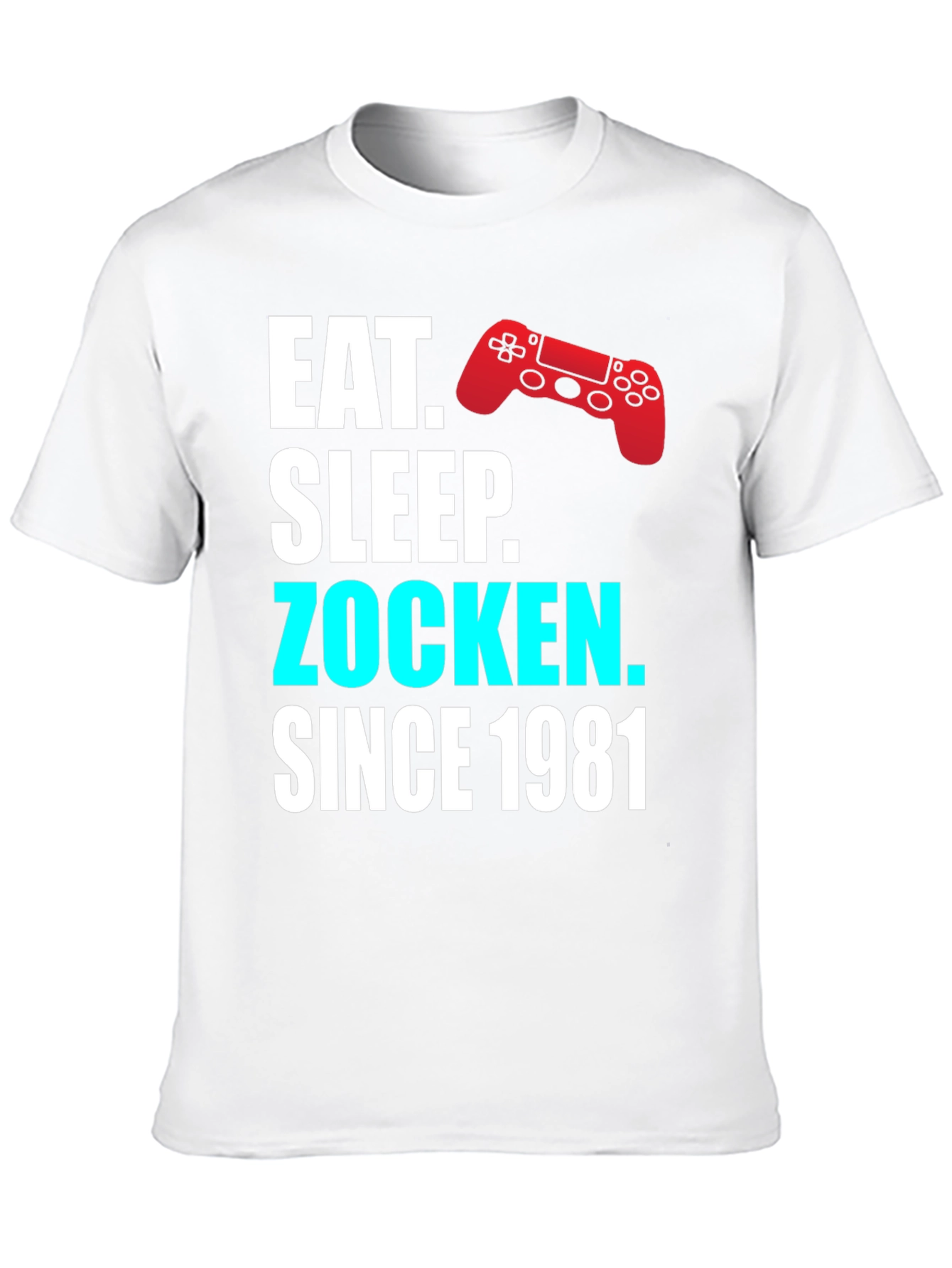 Eat Sleep Zocken Since 1981 Gamer T-Shirt