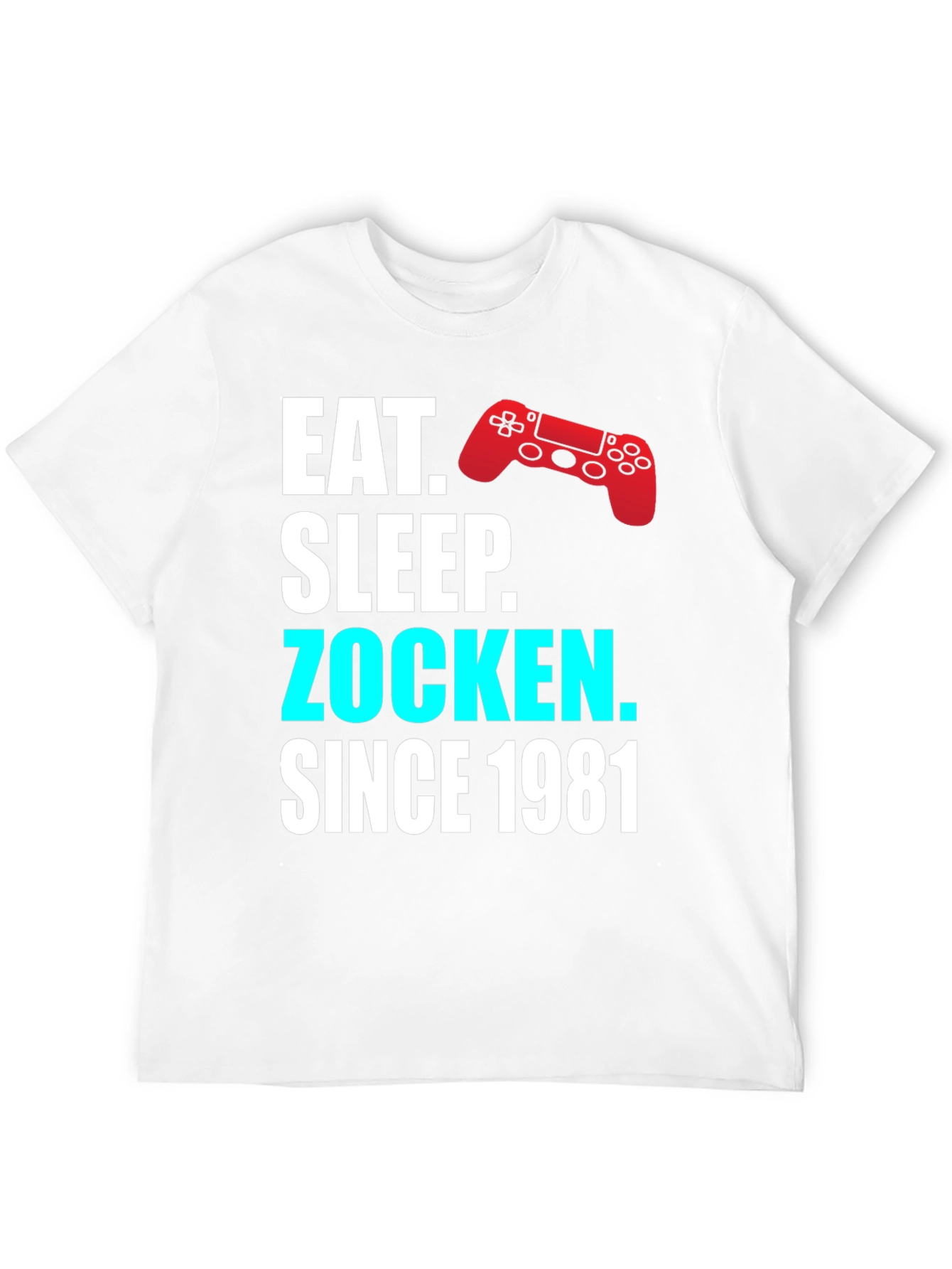 Eat Sleep Zocken Since 1981 Gamer T-Shirt