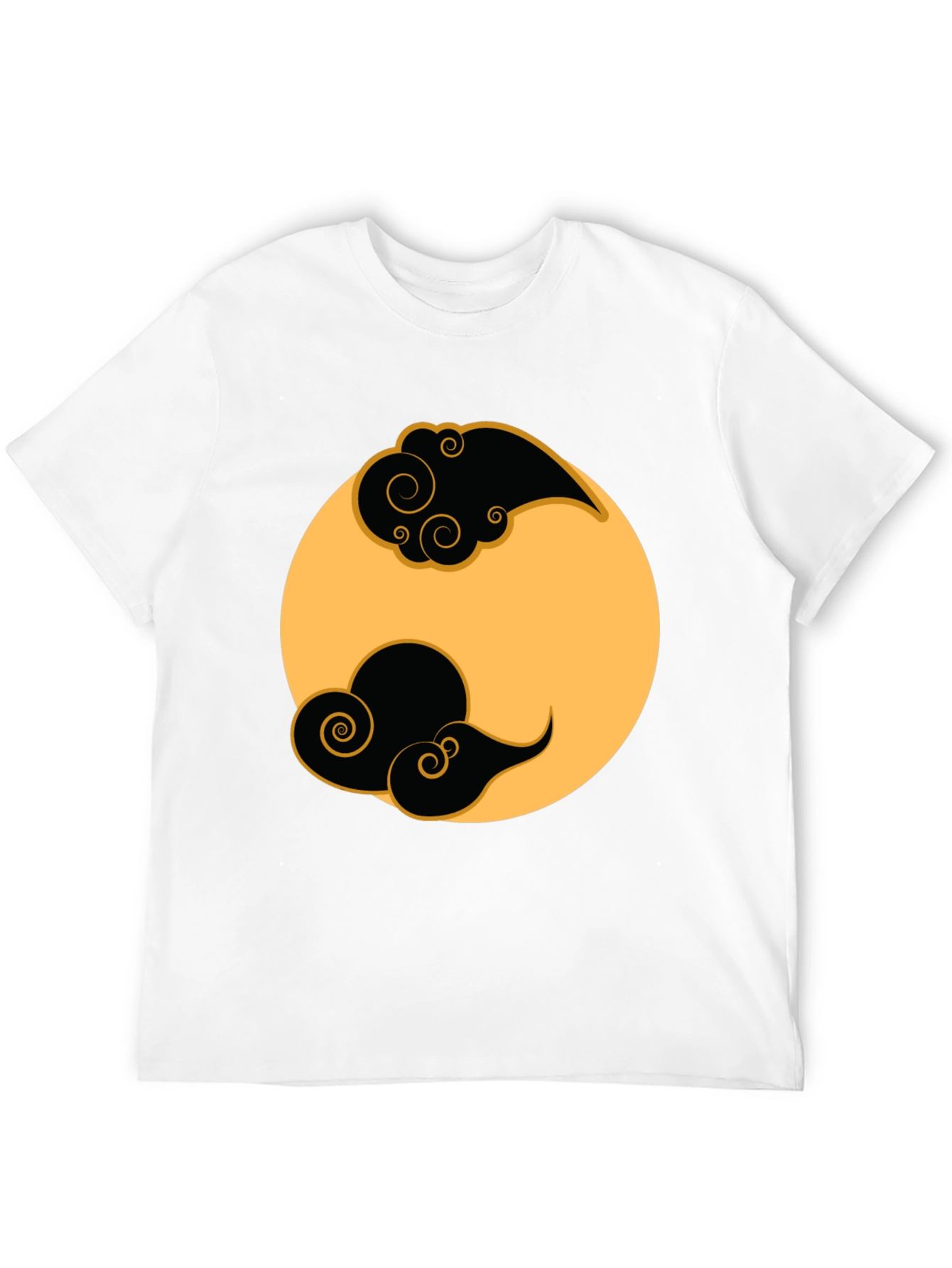 Yin Yang Cloud T-Shirt - Black