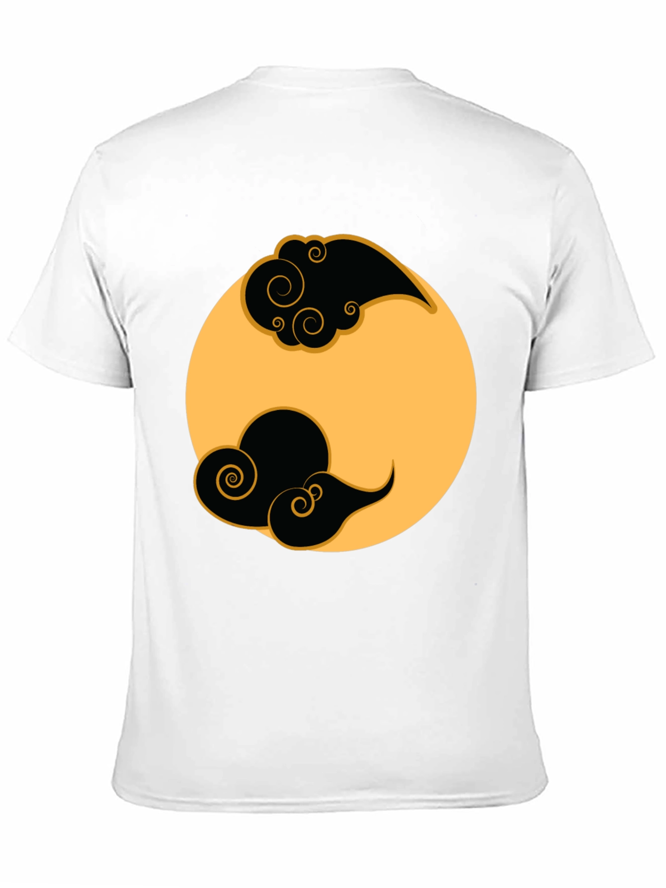 Yin Yang Cloud T-Shirt - Black