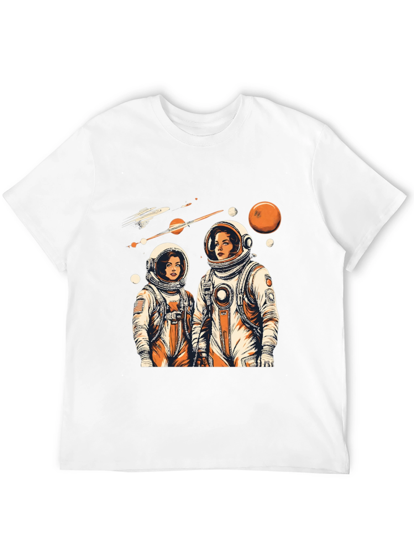 Retro Space Explorers Graphic T-Shirt