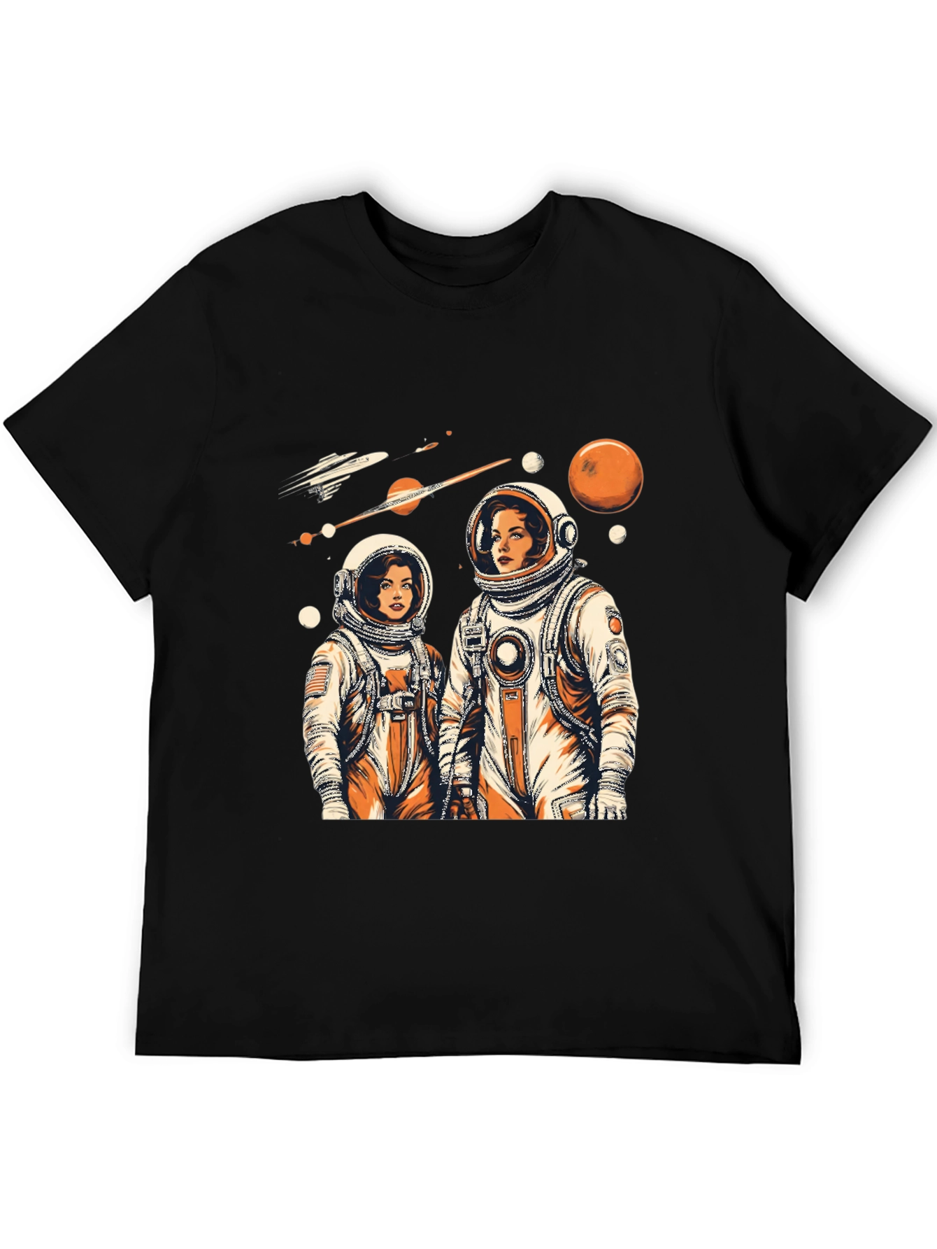 Retro Space Explorers Graphic T-Shirt