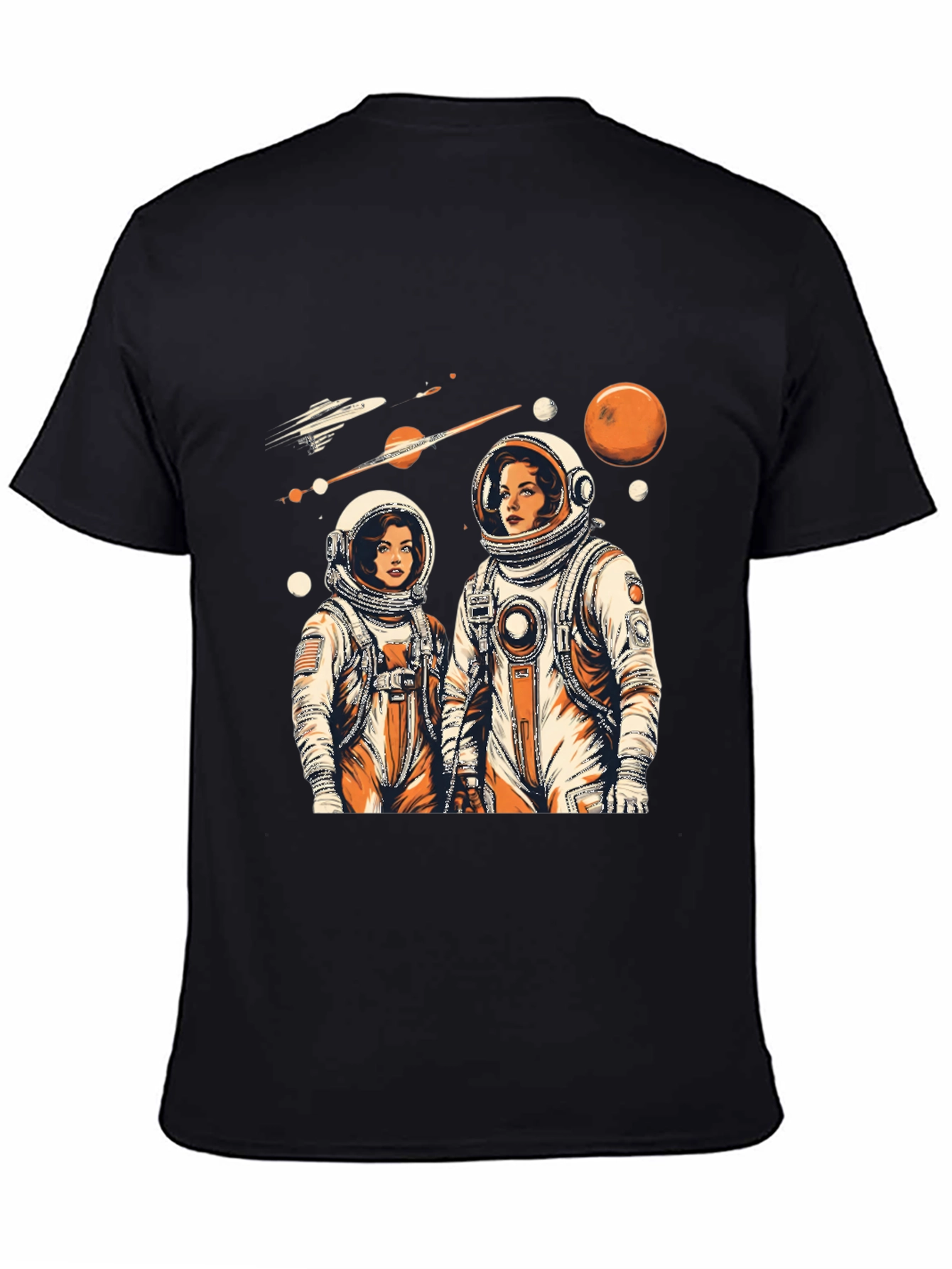 Retro Space Explorers Graphic T-Shirt