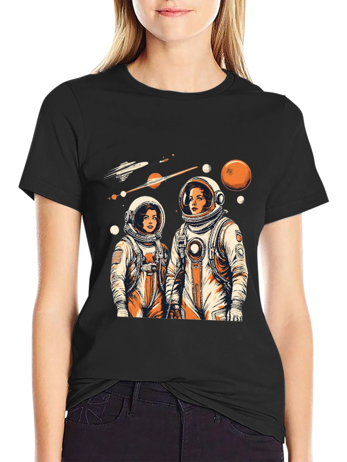 Retro Space Explorers Graphic T-Shirt
