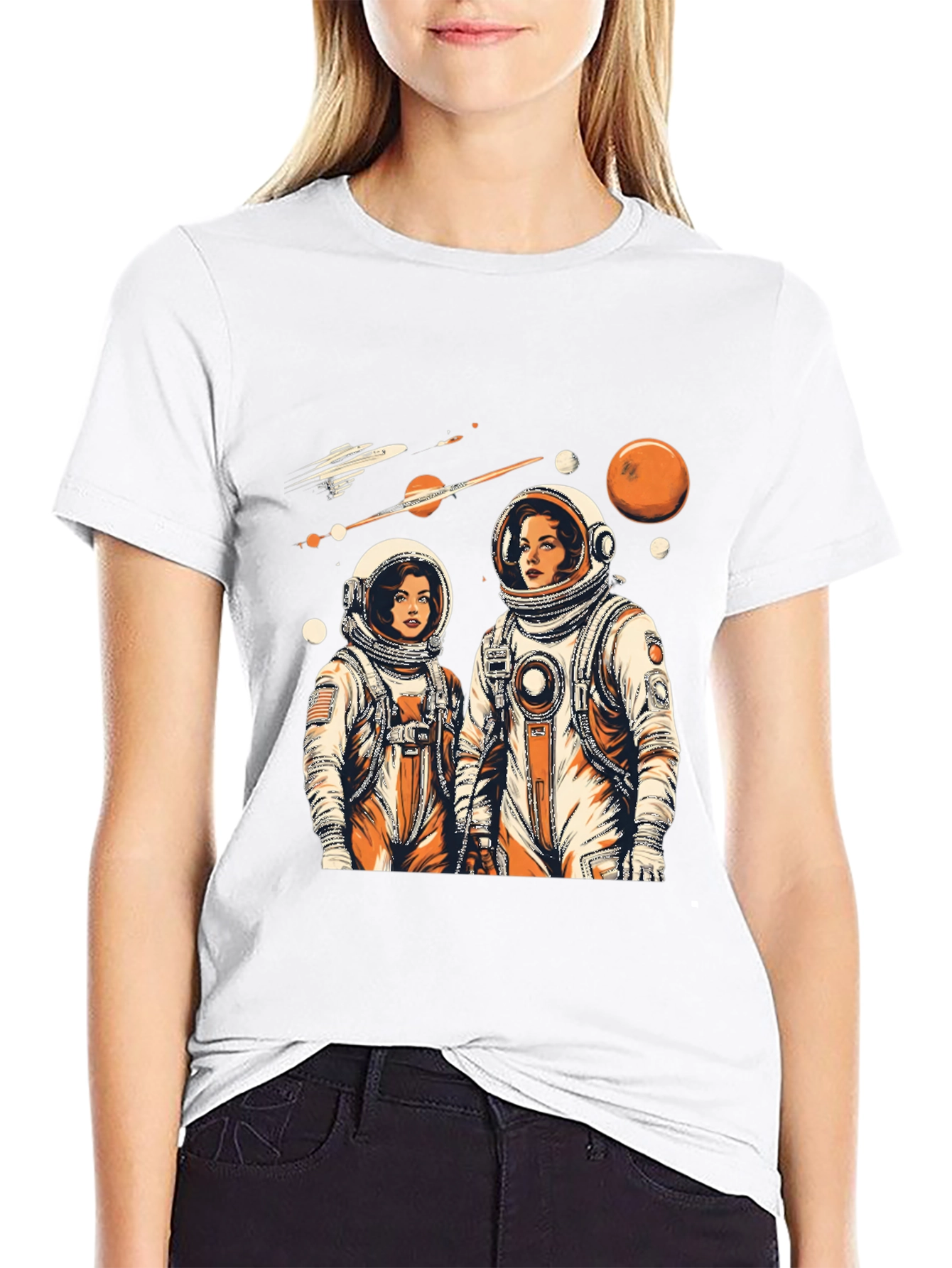 Retro Space Explorers Graphic T-Shirt