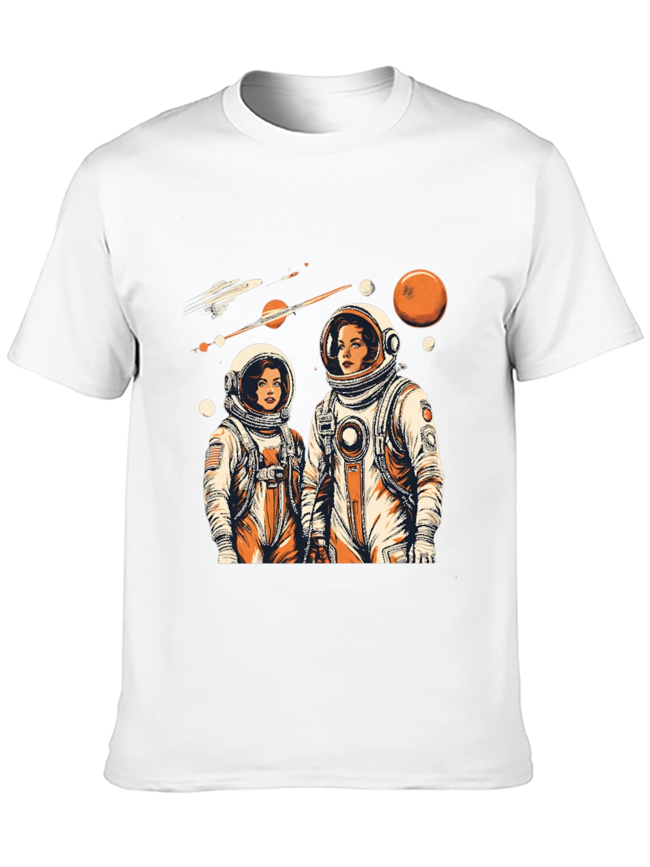 Retro Space Explorers Graphic T-Shirt