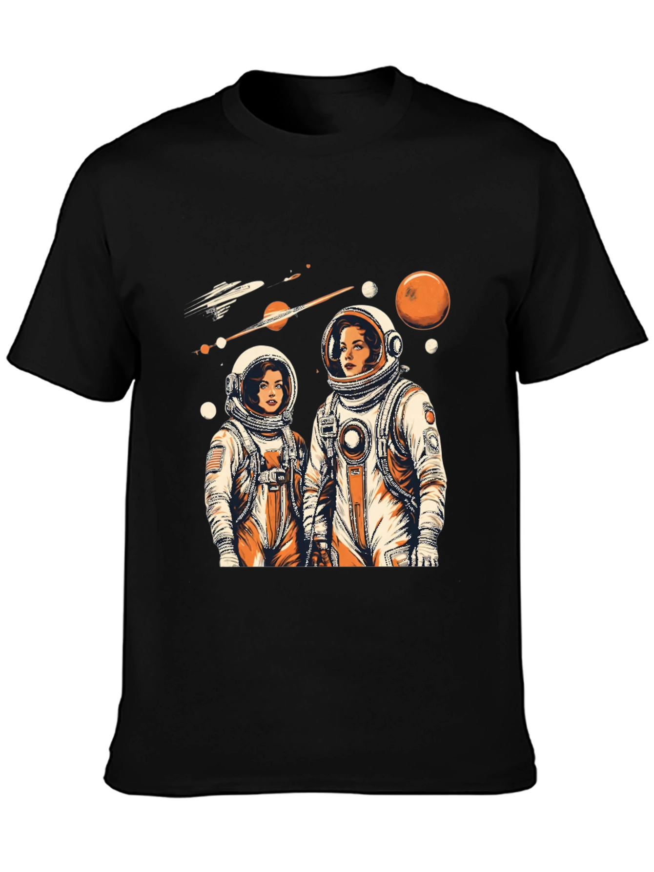 Retro Space Explorers Graphic T-Shirt