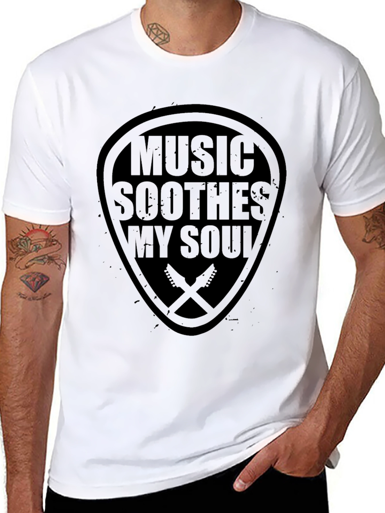 Music Soothes My Soul Black T-Shirt