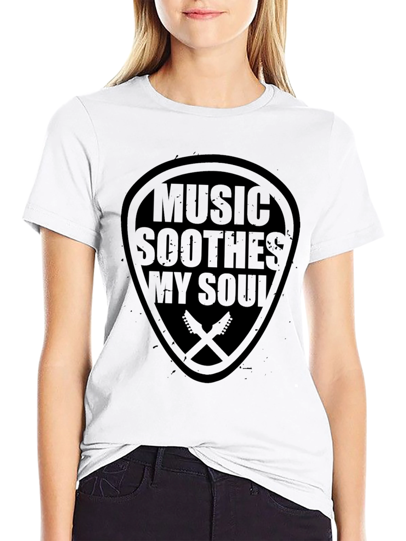 Music Soothes My Soul Black T-Shirt