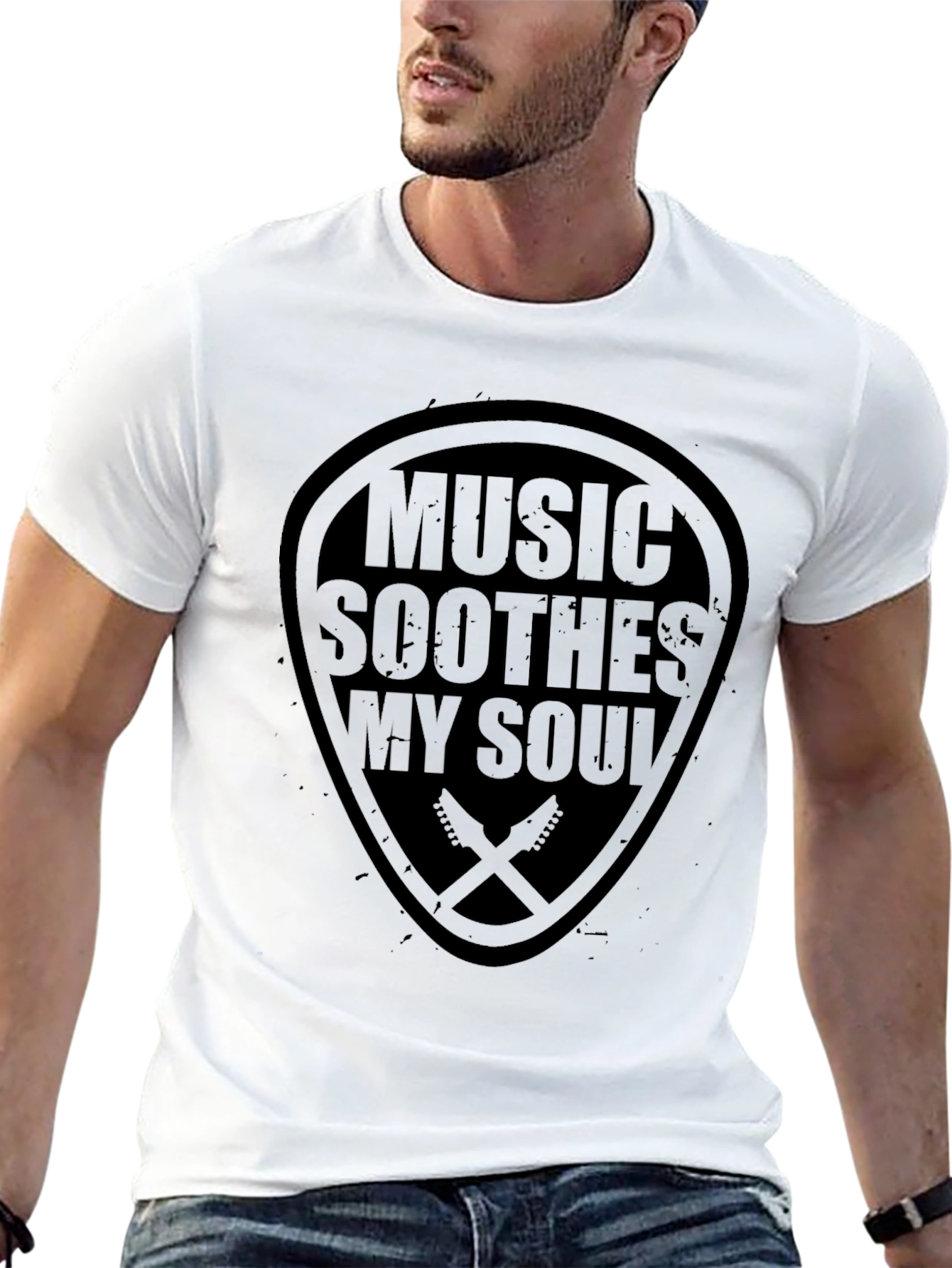 Music Soothes My Soul Black T-Shirt