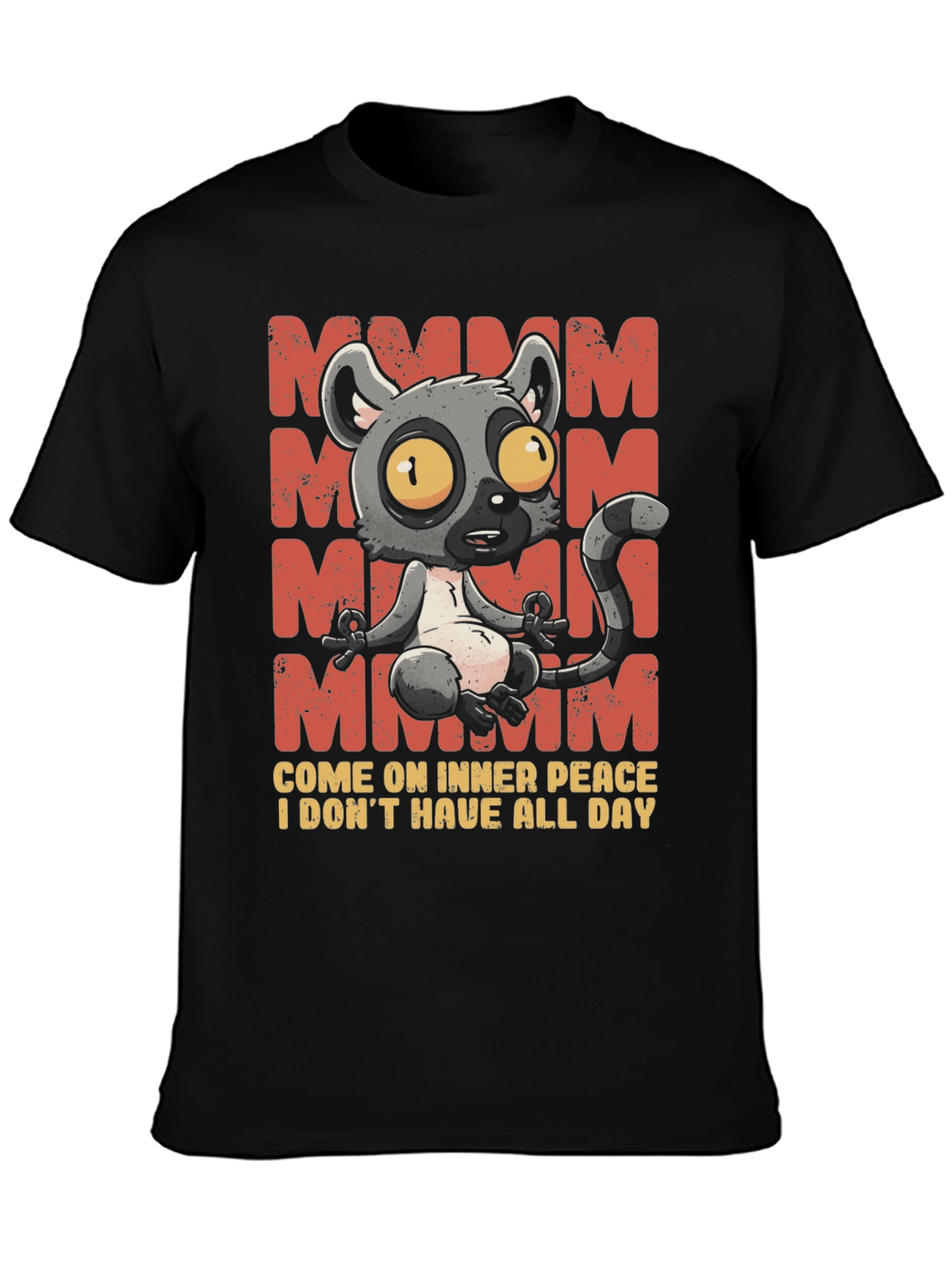 Funny Lemur Meditation T-Shirt