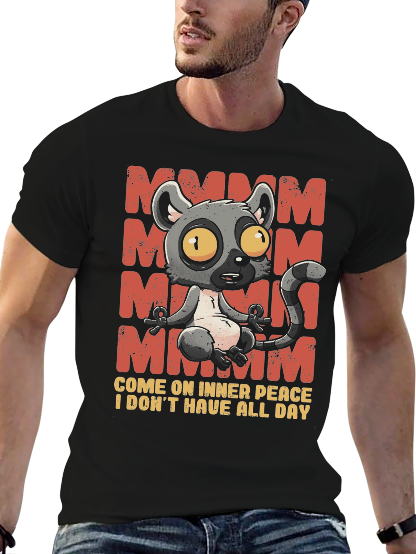 Funny Lemur Meditation T-Shirt