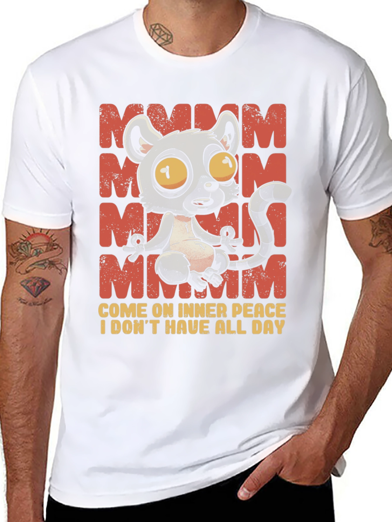 Funny Lemur Meditation T-Shirt