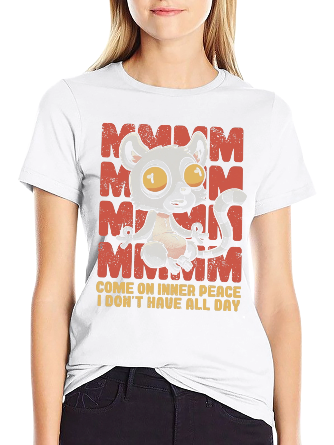 Funny Lemur Meditation T-Shirt