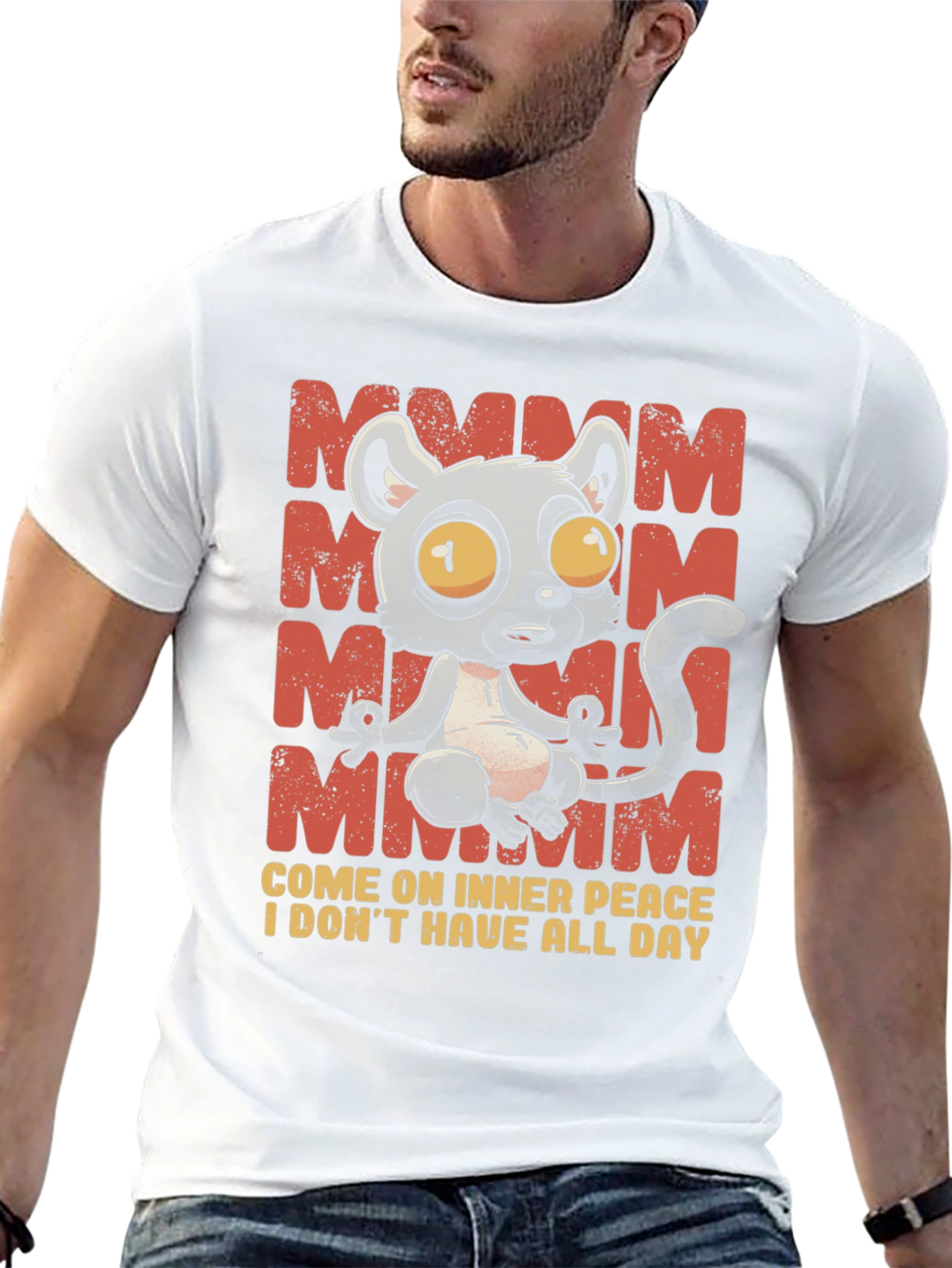 Funny Lemur Meditation T-Shirt