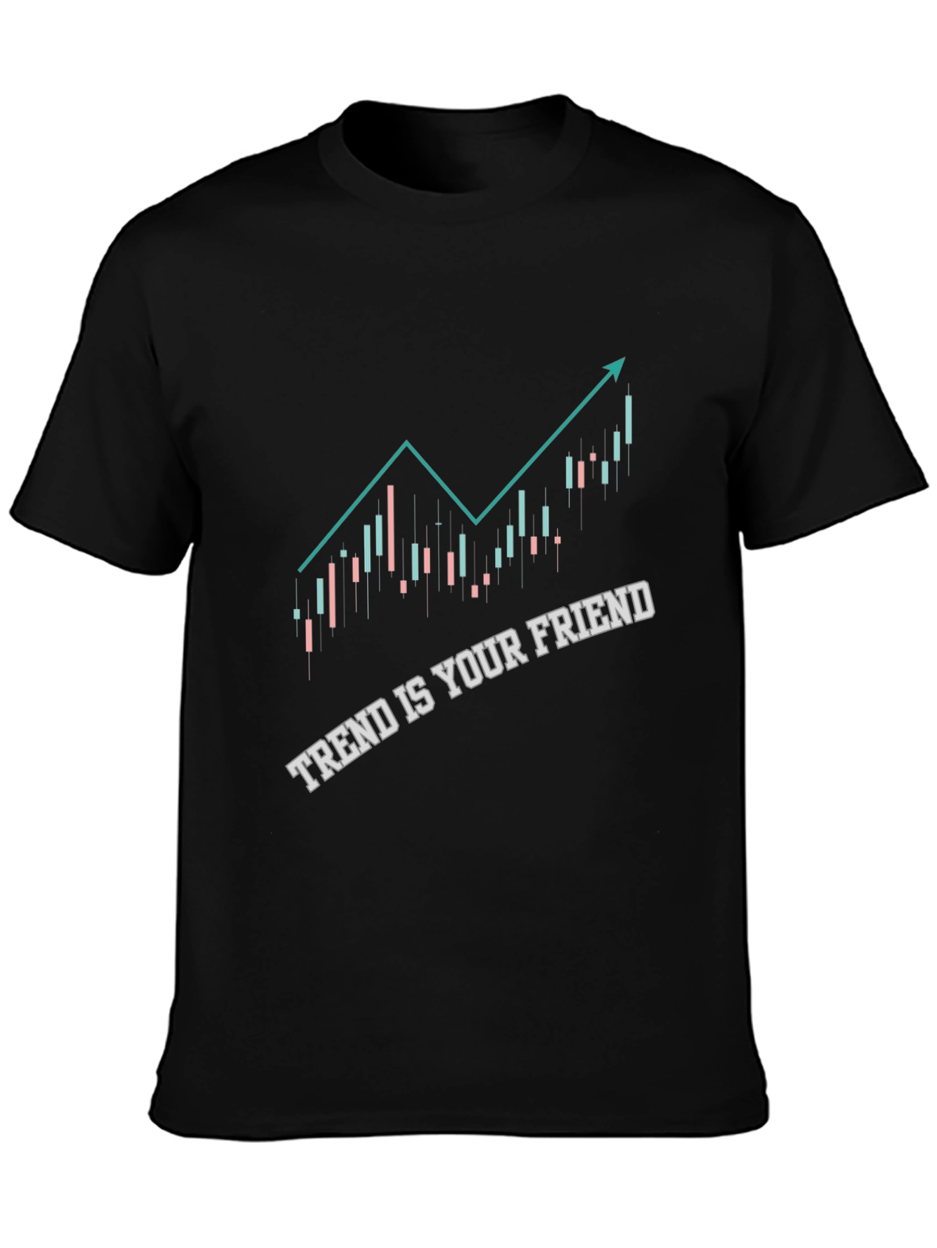 Trend is Your Friend Black Graphic Tee