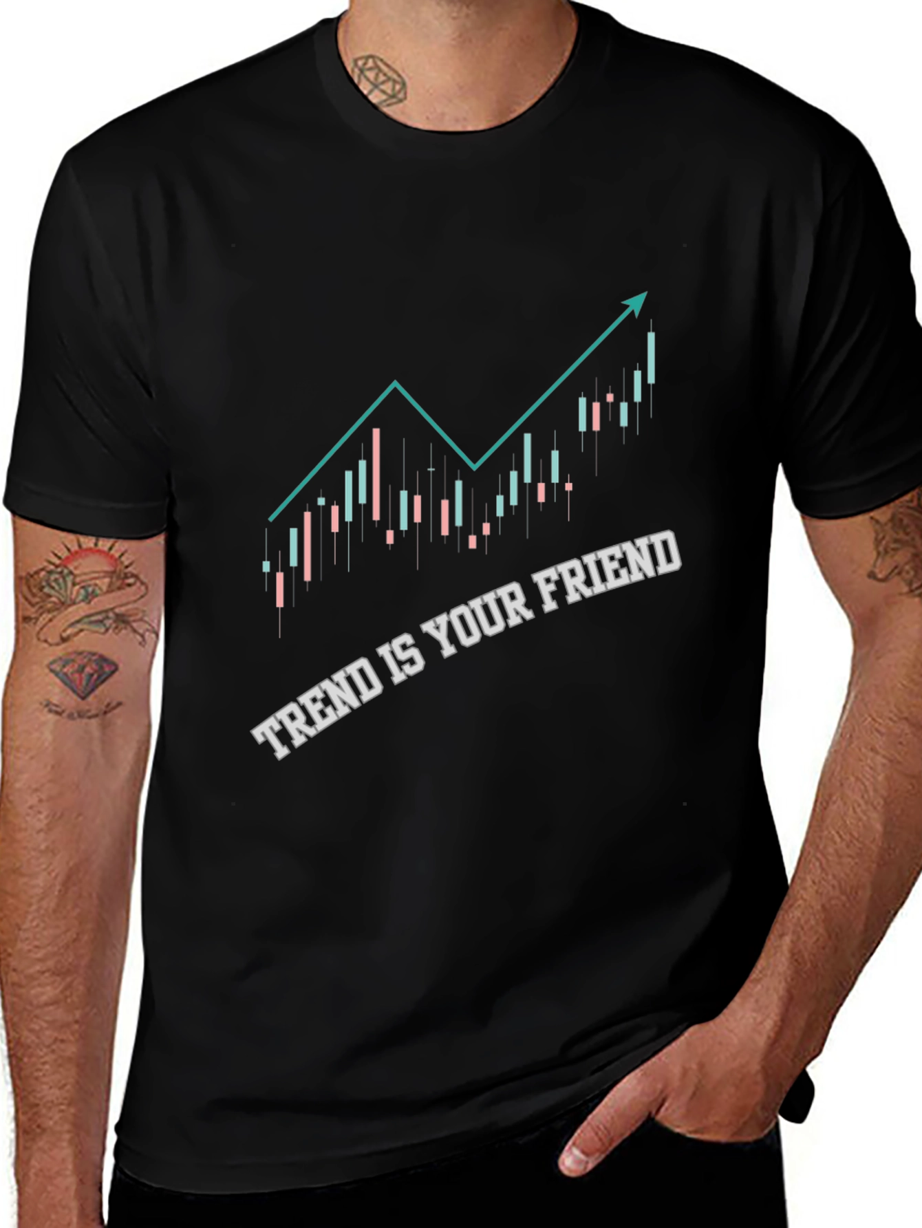 Trend is Your Friend Black Graphic Tee