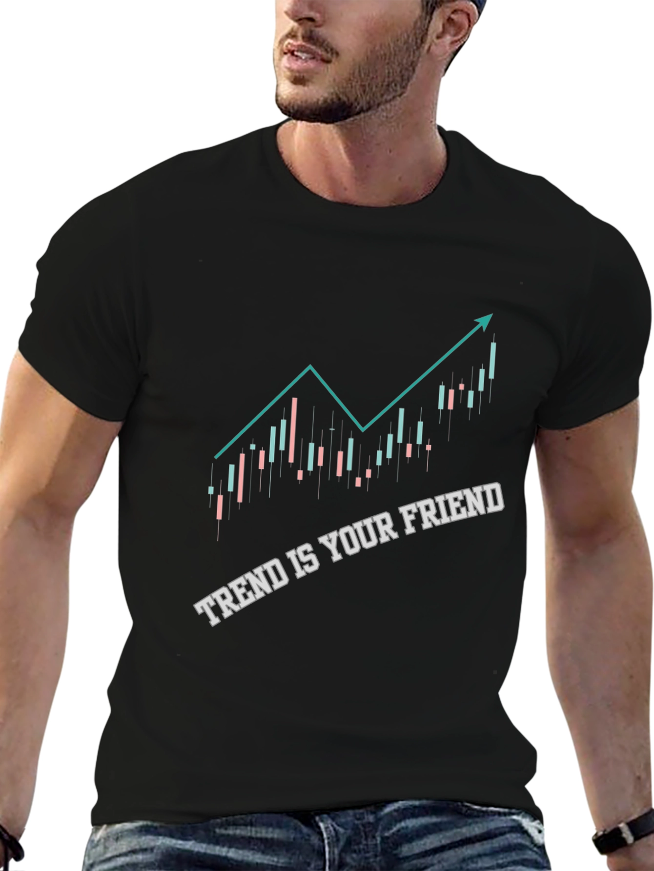 Trend is Your Friend Black Graphic Tee