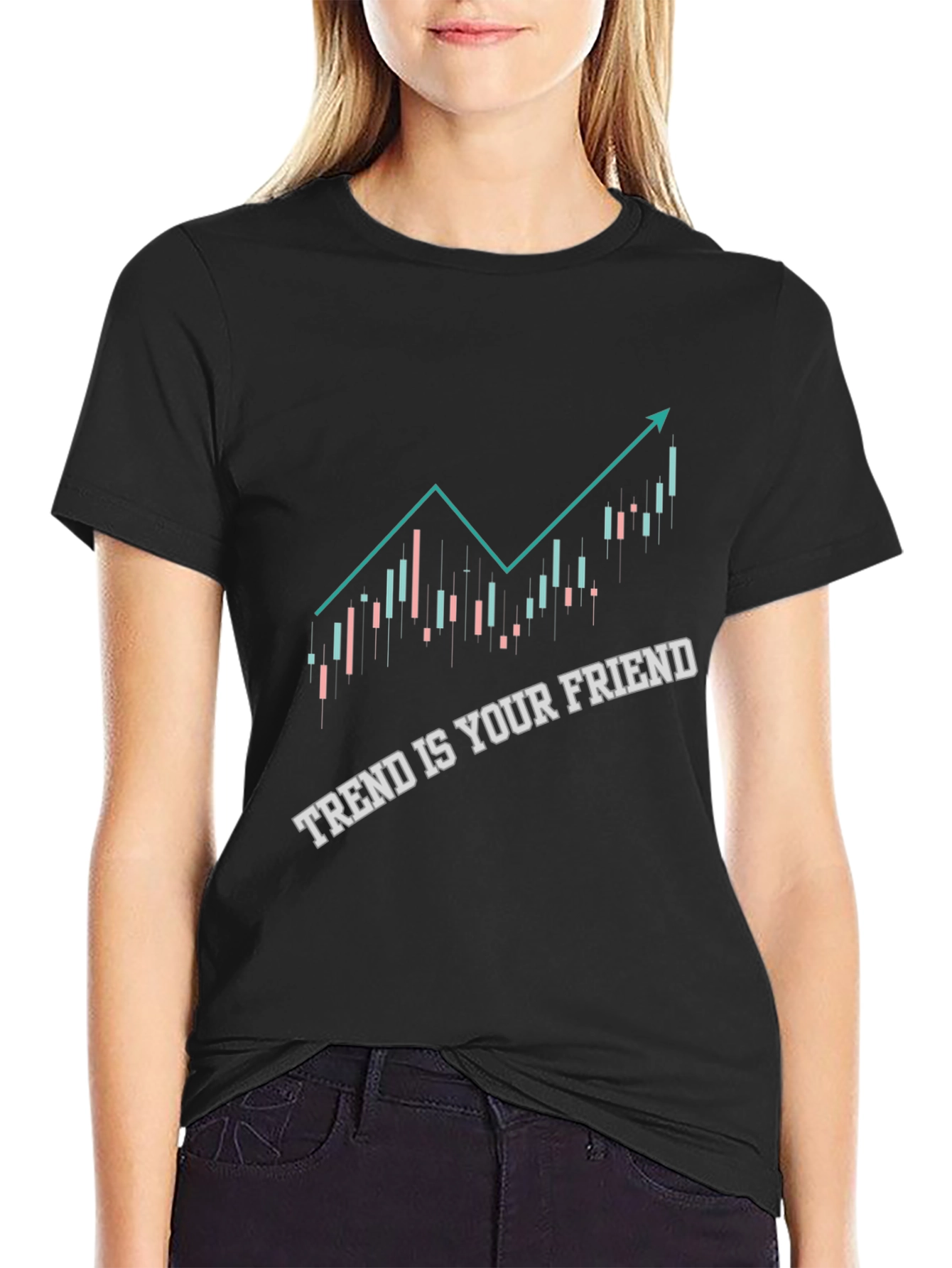 Trend is Your Friend Black Graphic Tee