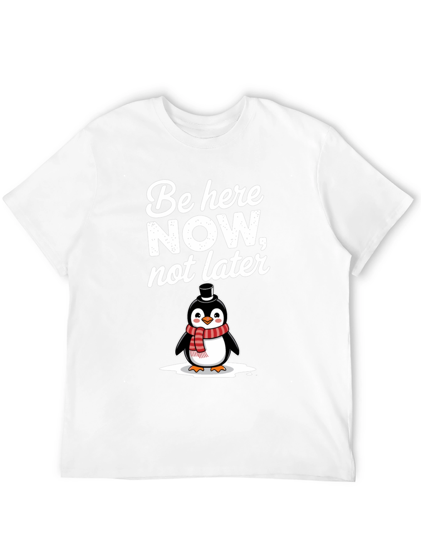 Be Here Now Penguin Graphic T-Shirt