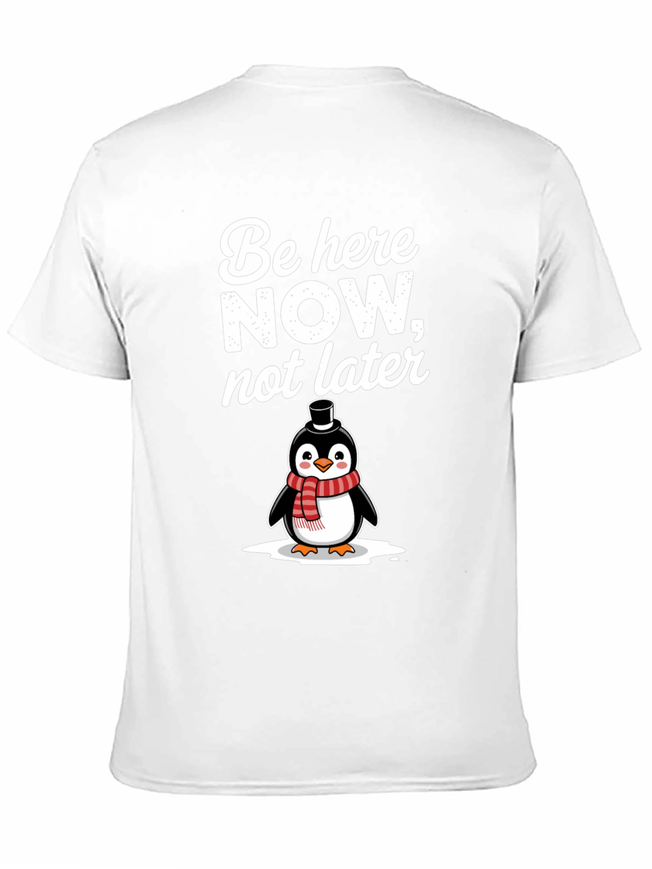 Be Here Now Penguin Graphic T-Shirt