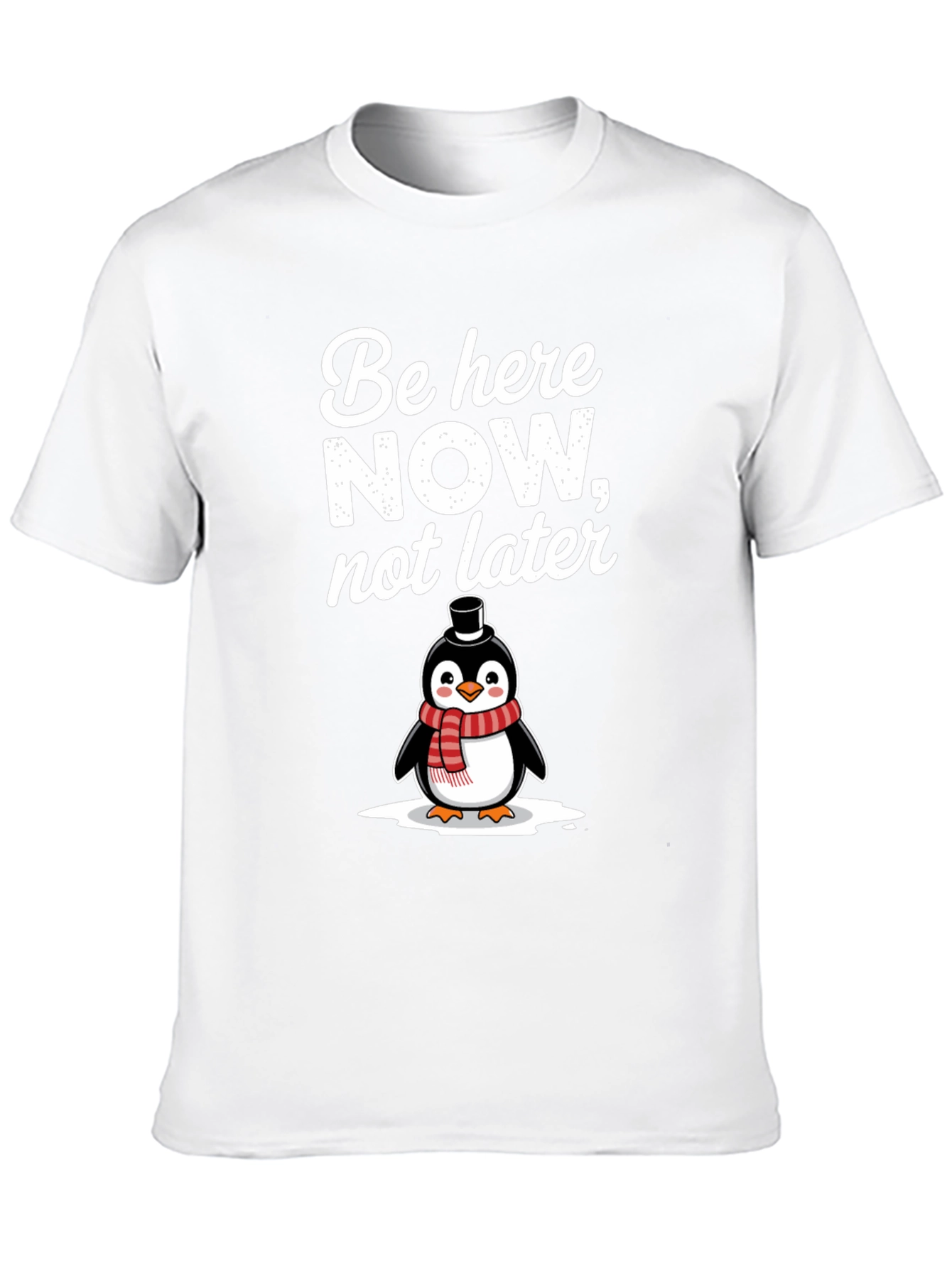 Be Here Now Penguin Graphic T-Shirt