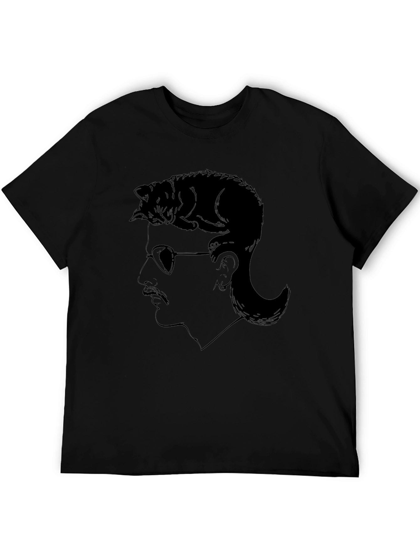 Cool Cat Mullet T-Shirt - Unique Graphic Tee