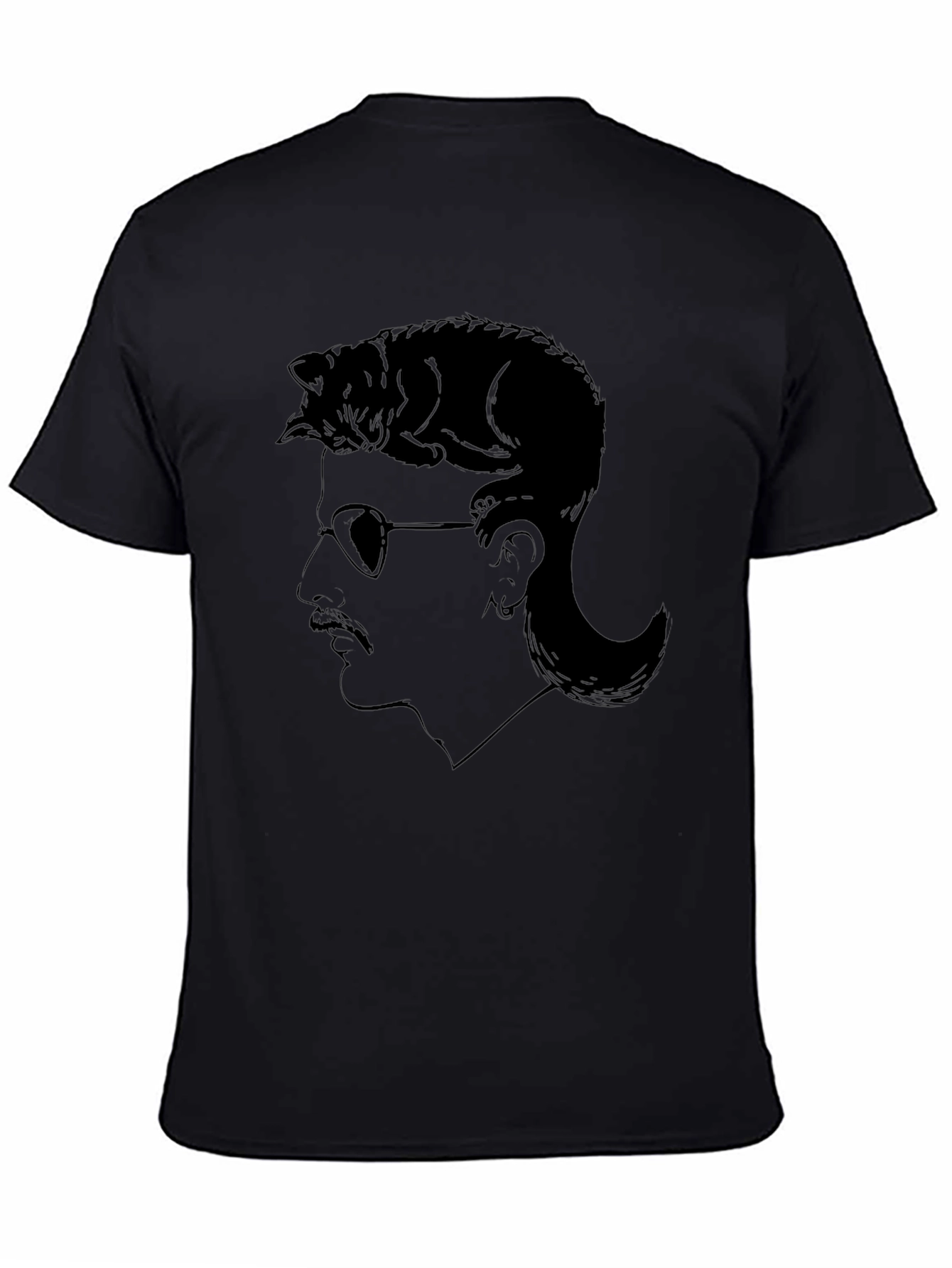 Cool Cat Mullet T-Shirt - Unique Graphic Tee