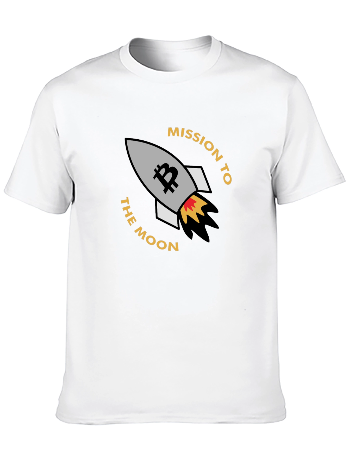 Bitcoin Mission To The Moon Black T-Shirt